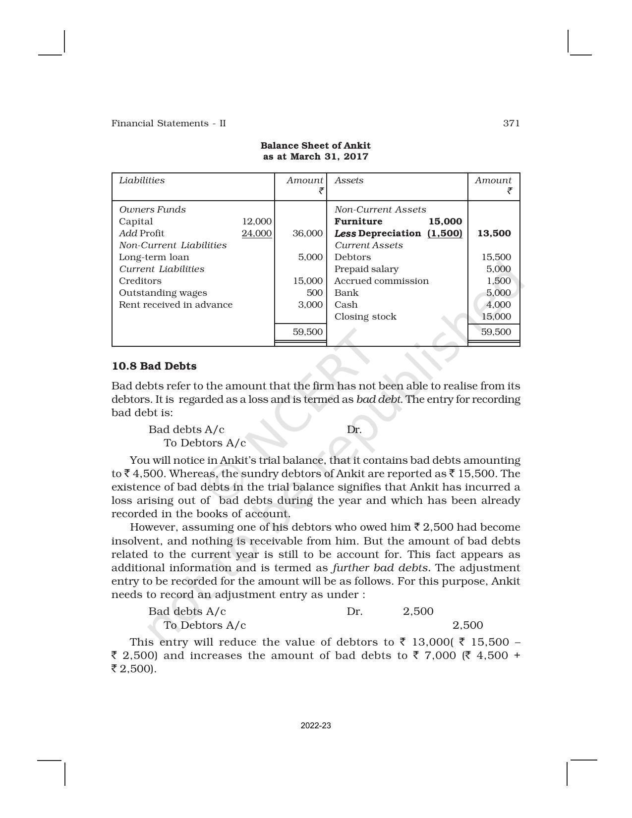 NCERT Book for Class 11 Accountancy (Part-II) Chapter 10 Financial Statements -II - Page 12