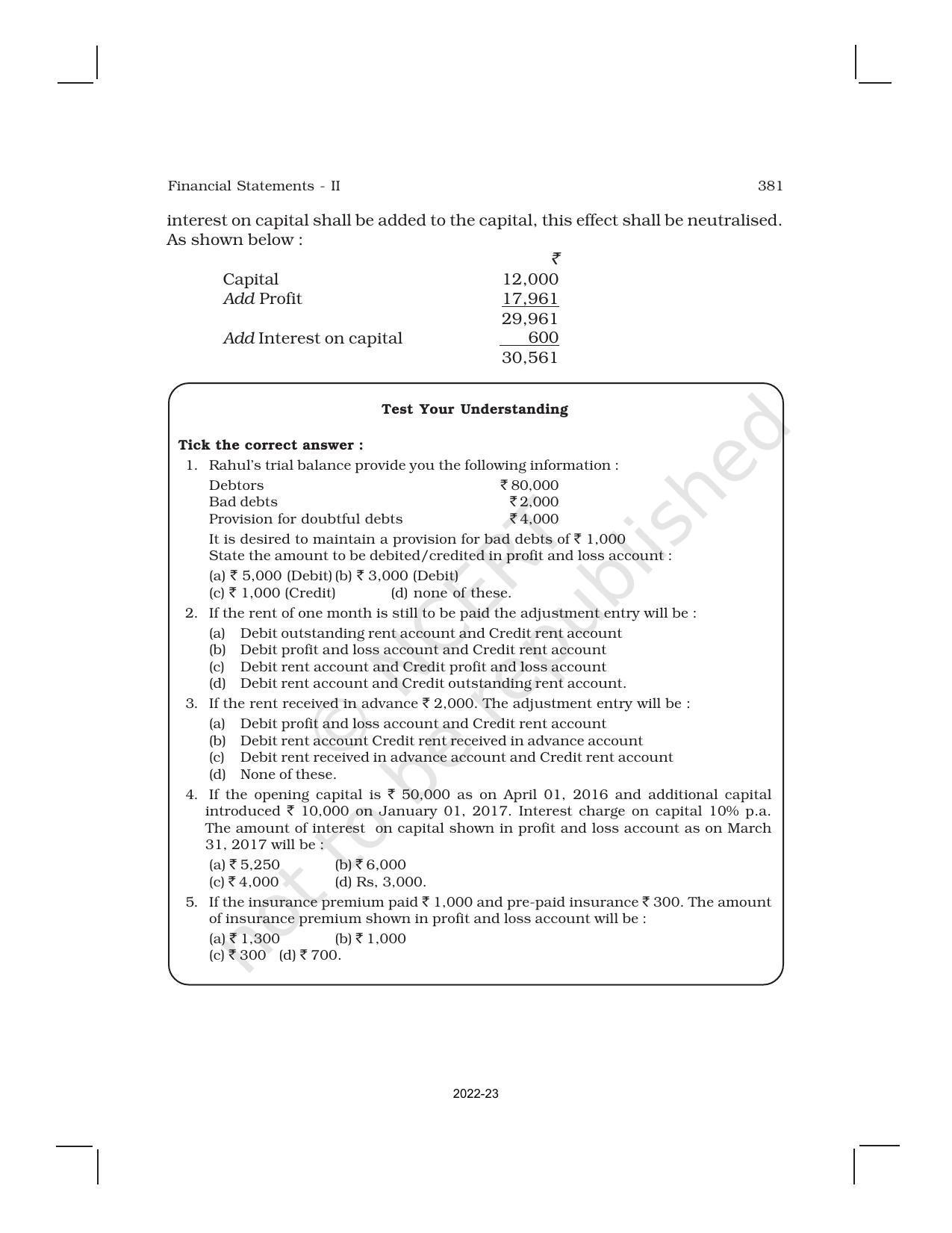 NCERT Book for Class 11 Accountancy (Part-II) Chapter 10 Financial Statements -II - Page 22