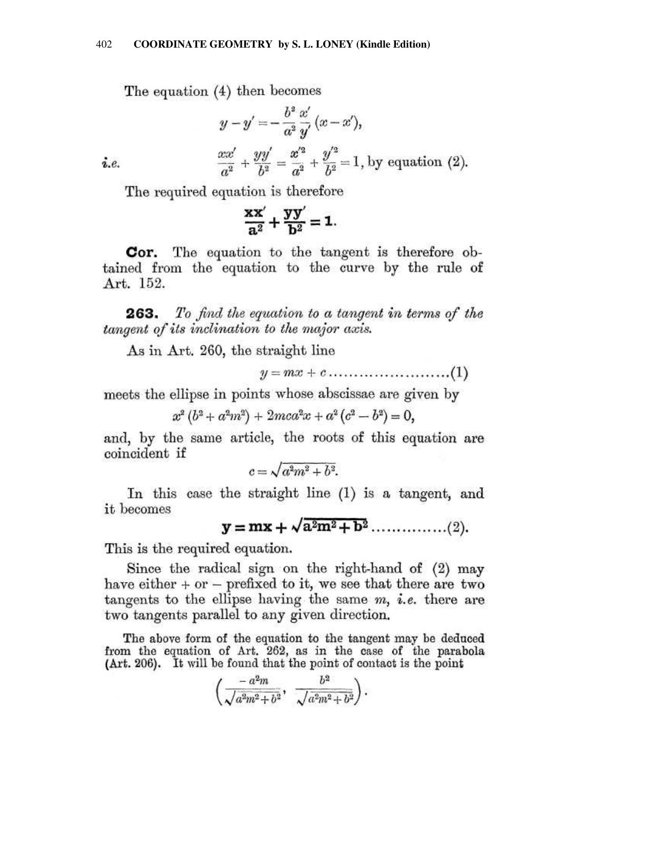 Chapter 12: The Ellipse - SL Loney Solutions: The Elements of Coordinate Geometry - Page 19