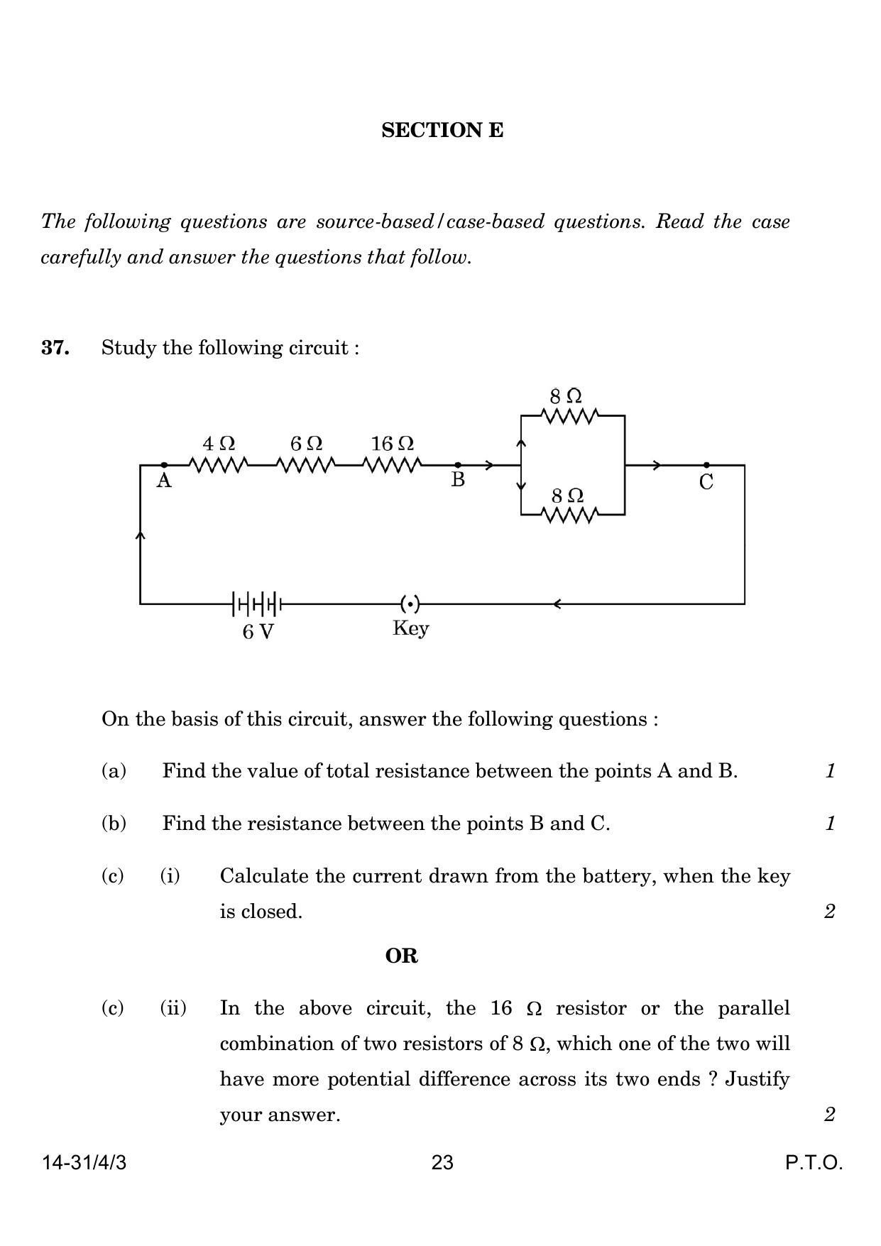 CBSE Class 10 31-4-3 Science 2024 Question Paper - Page 23