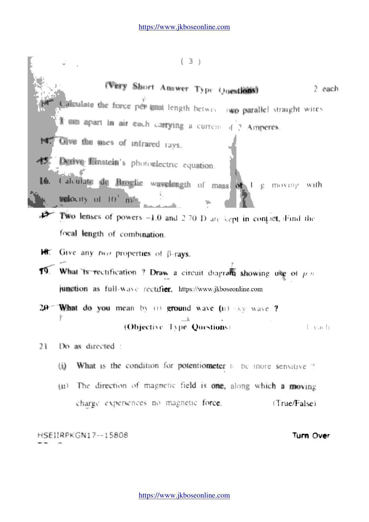 JKBOSE Class 12 Physics Question Papers 2017 (15808) - Page 3