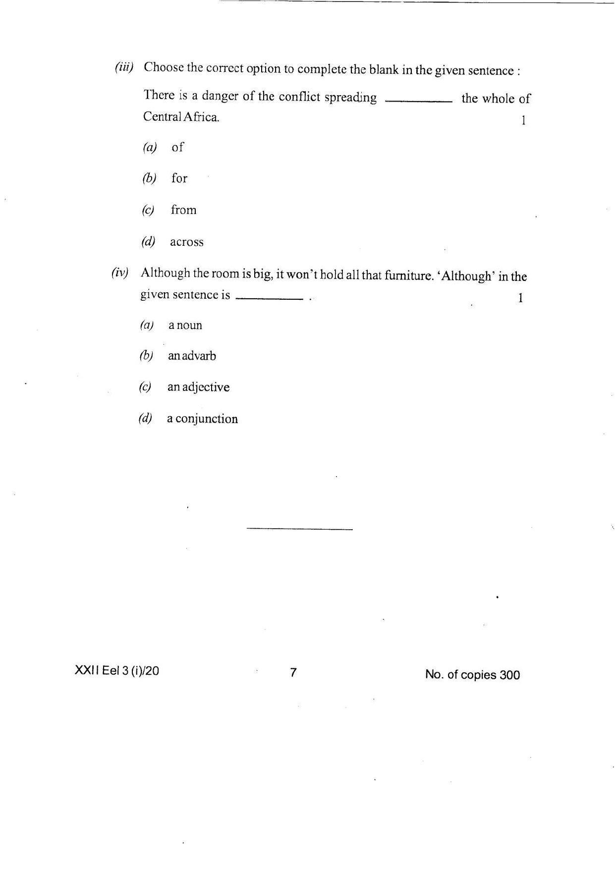 COHSEM Class 12 Elective English Question Papers 2020 - Page 7