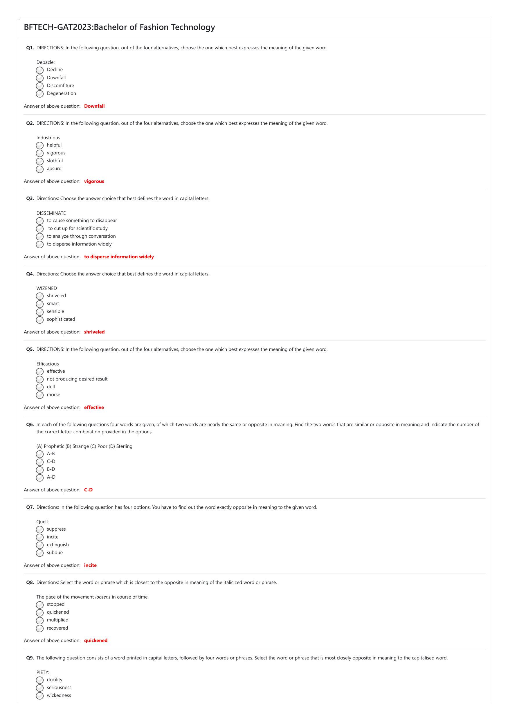NIFT 2023 Sample Paper - Page 34
