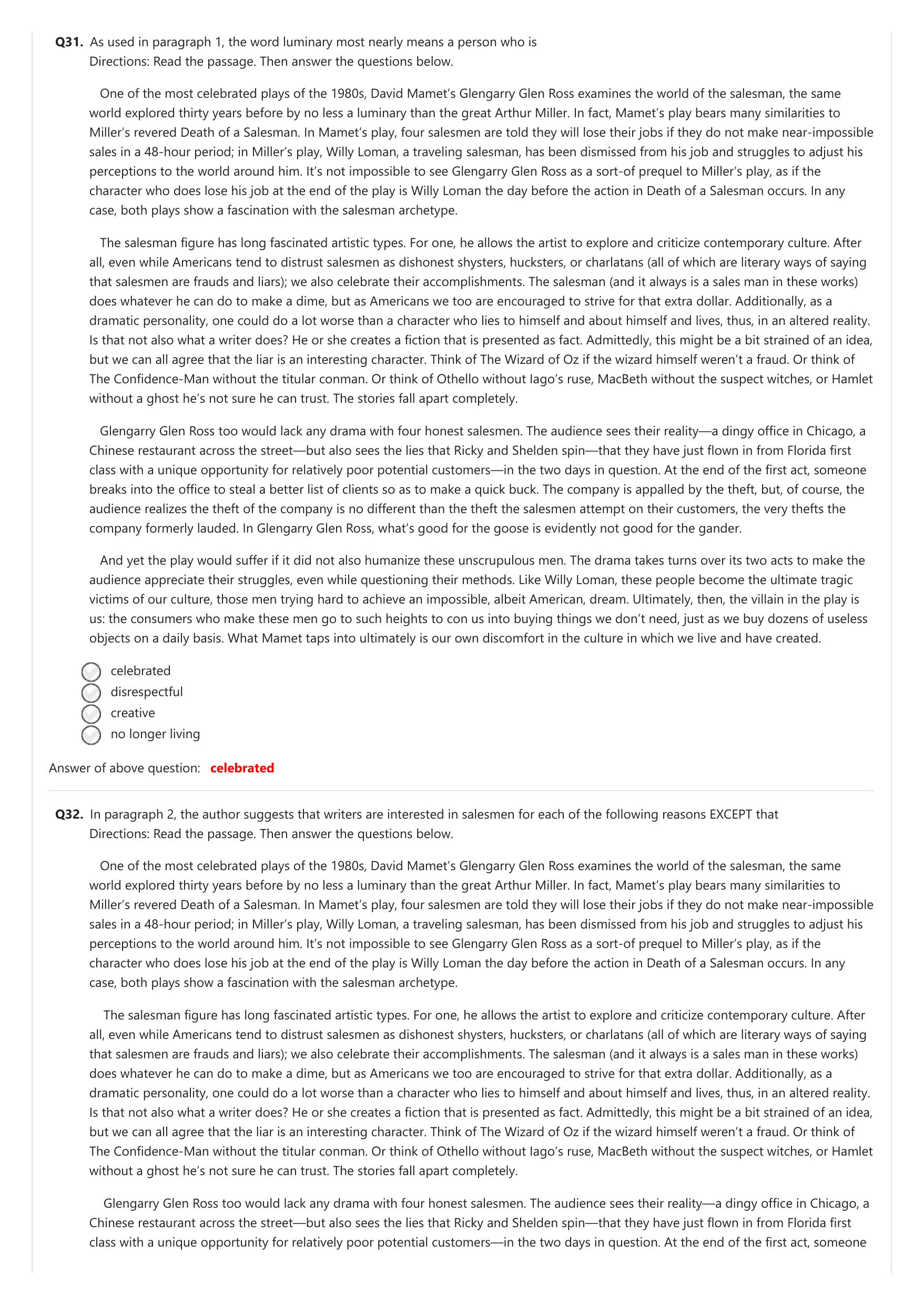 NIFT 2023 Sample Paper - Page 88