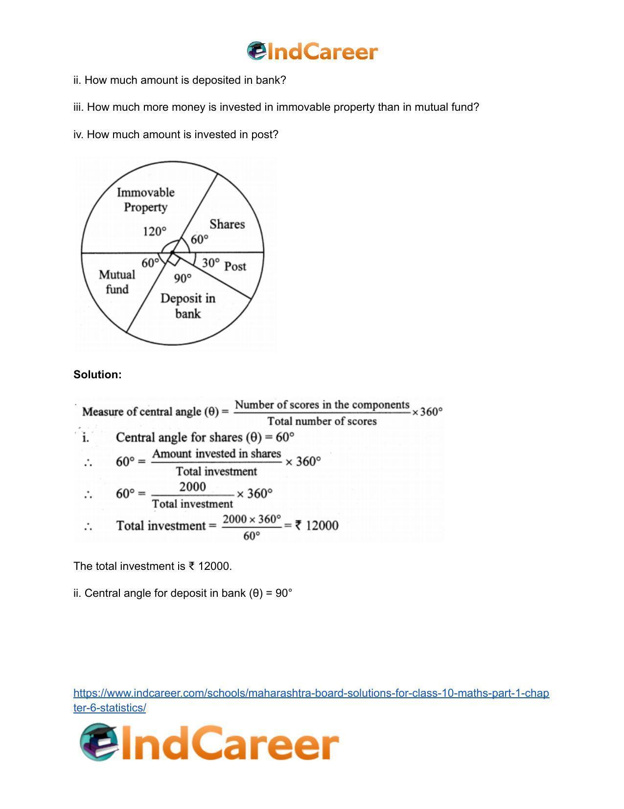 Maharashtra Board Solutions for Class 10-Maths (Part 1): Chapter 6- Statistics - Page 40