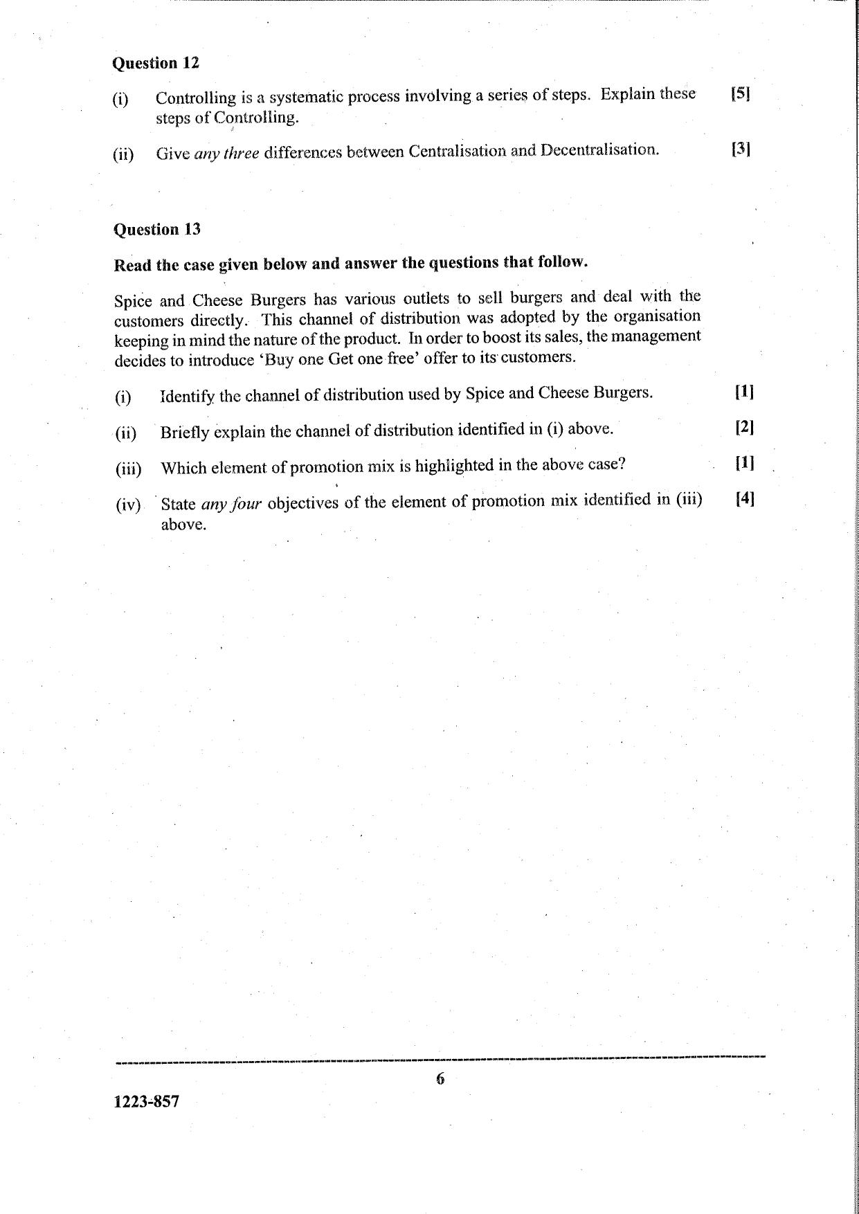 ISC Class 12 Commerce 2023 Question Paper - Page 6