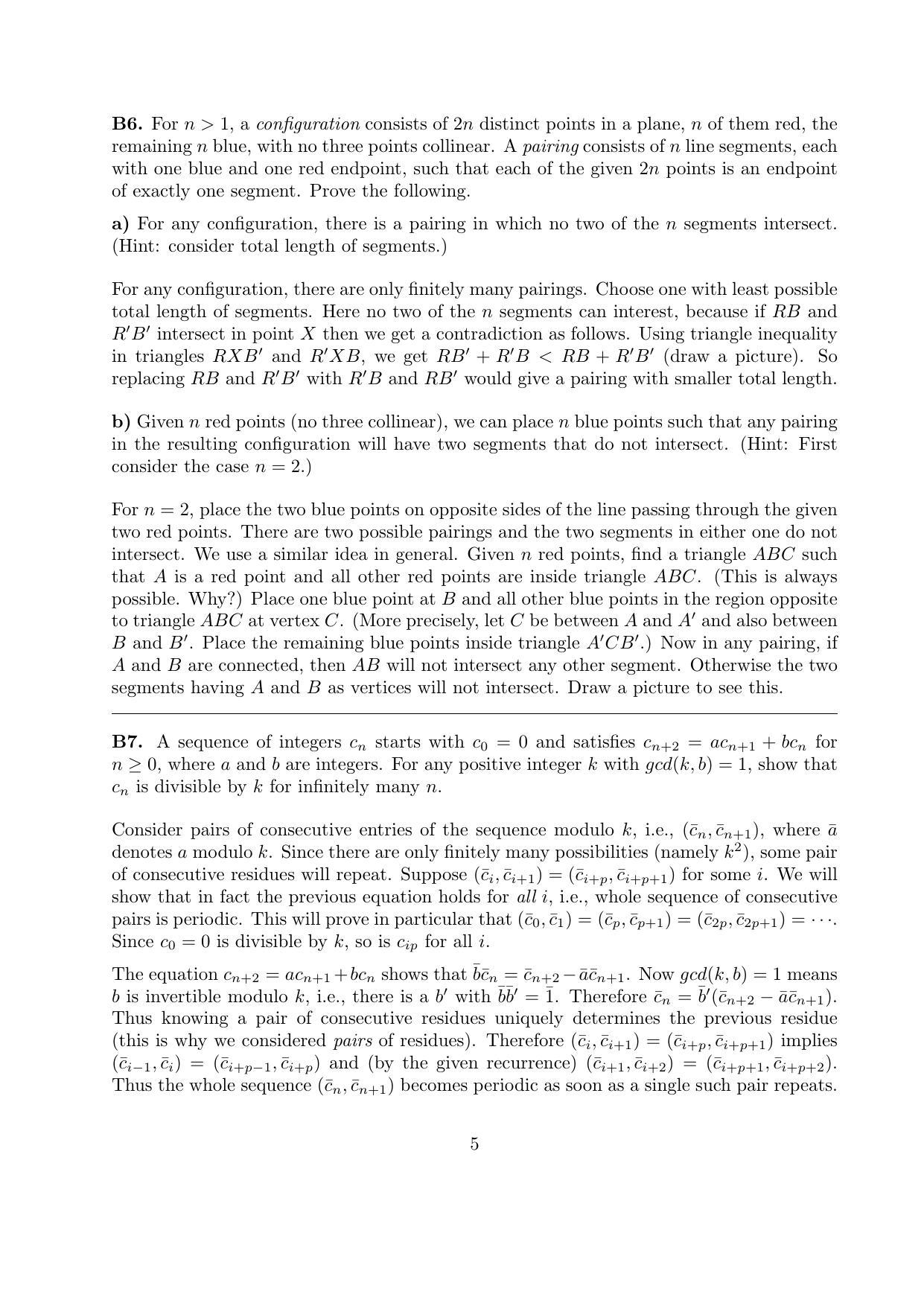 CMI Entrance Exam 2012 Solutions B.Sc (Hons.) Mathematics and Computer Science - Page 5