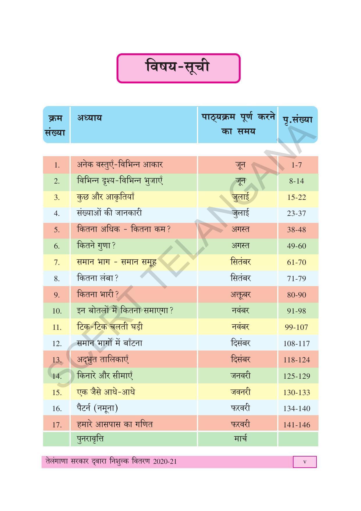 TS SCERT Class 4 Maths (Hindi Medium) Text Book - Page 7