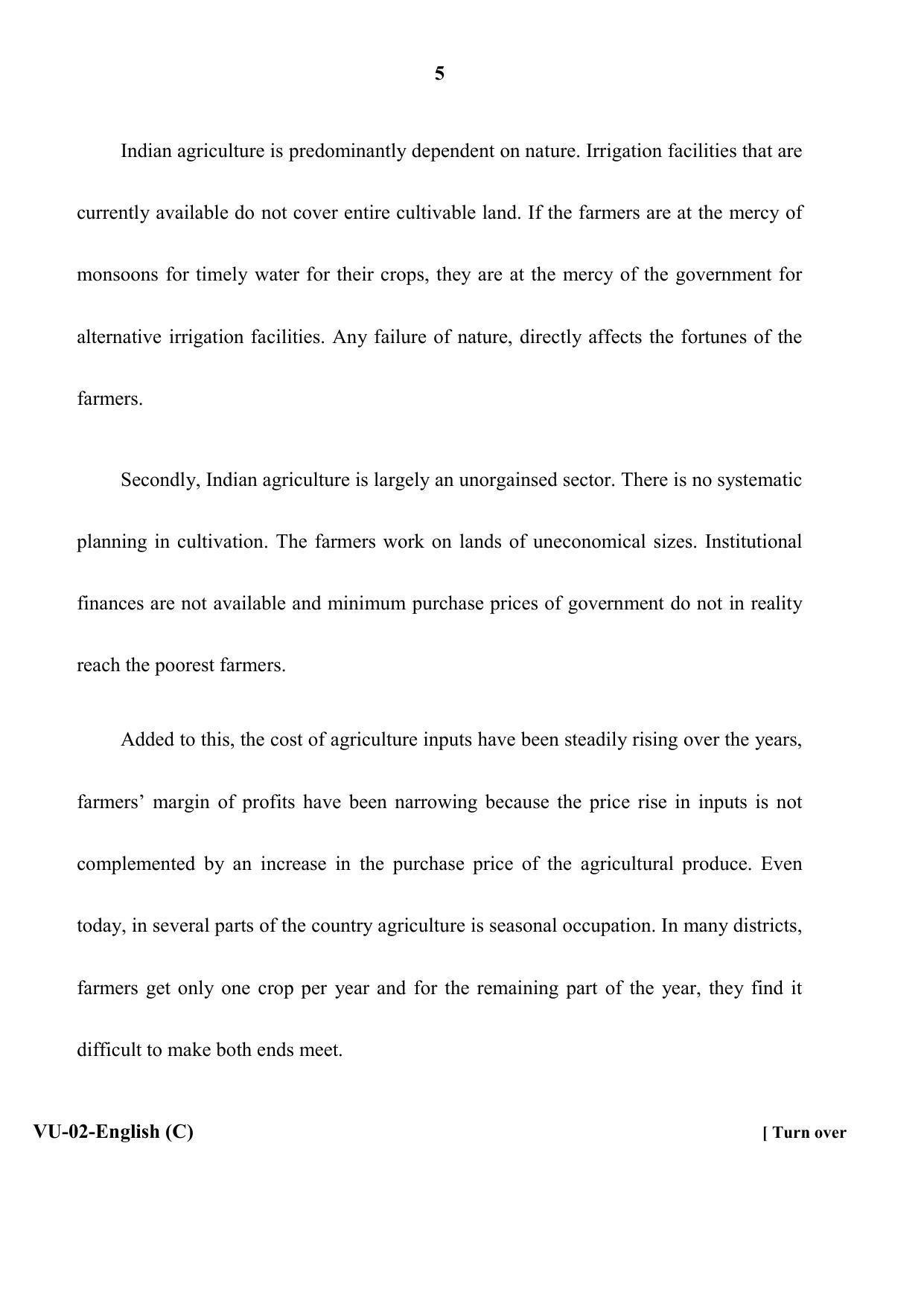 RBSE 2020 English Varishtha Upadhyay Question Paper - Page 5