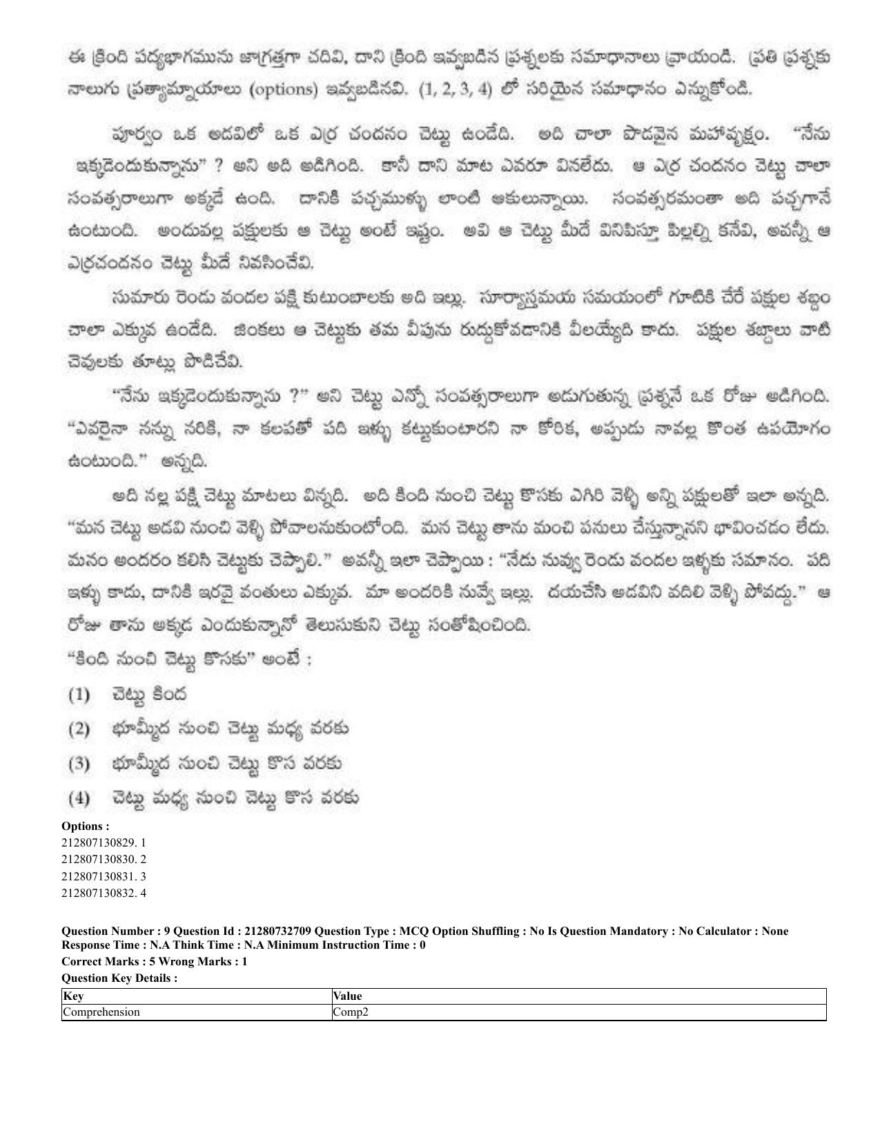 CUET 2023 English Telugu Shift 3 Question Papers - Page 11