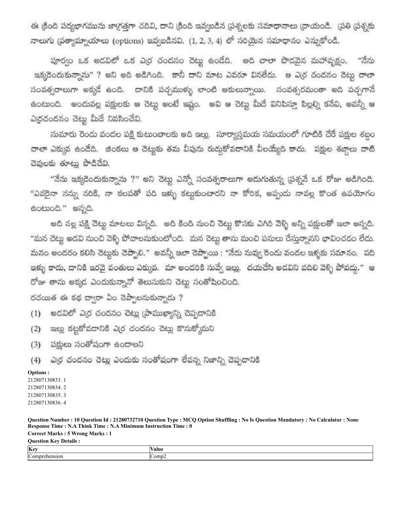 CUET 2023 English Telugu Shift 3 Question Papers - Page 12