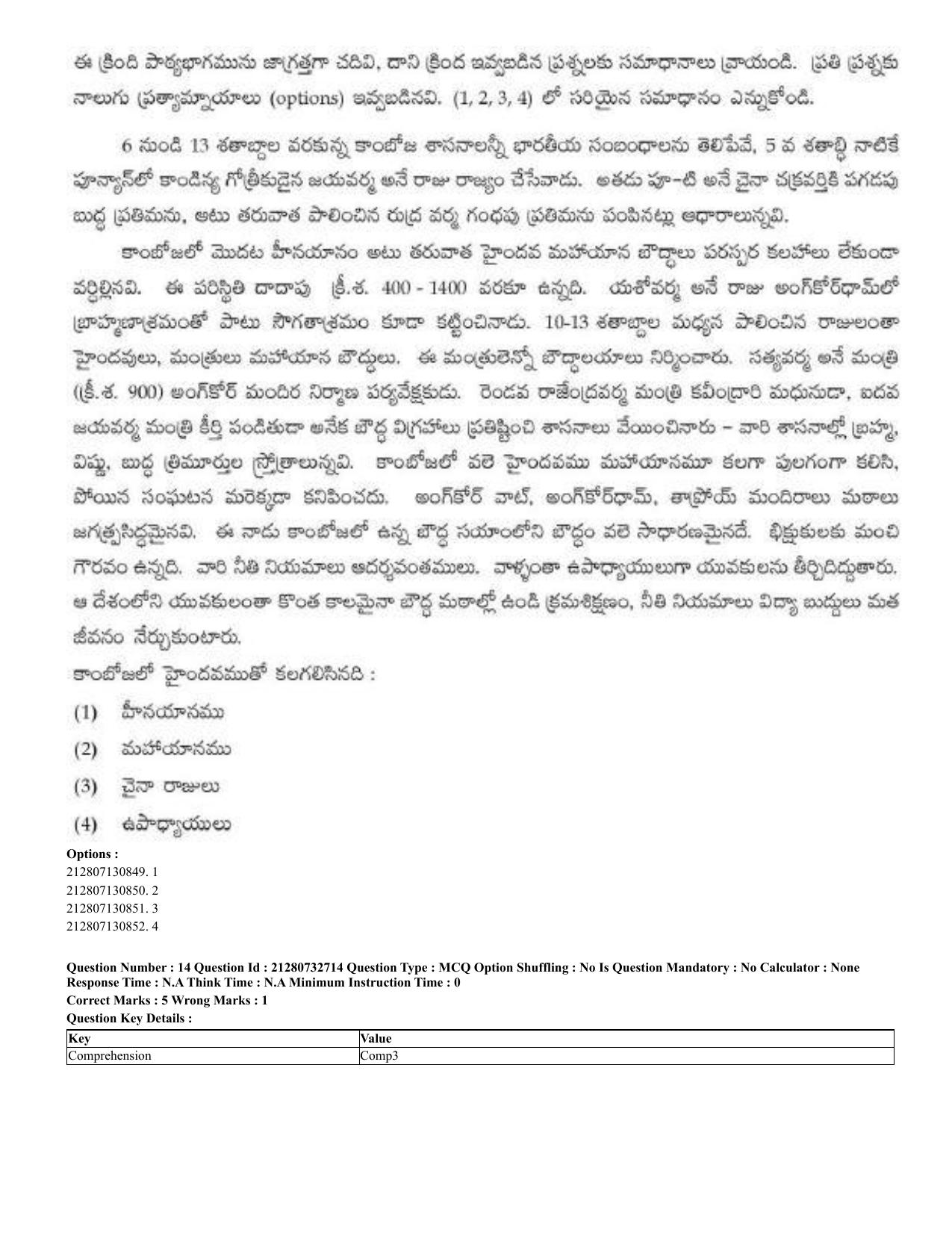 CUET 2023 English Telugu Shift 3 Question Papers - Page 16