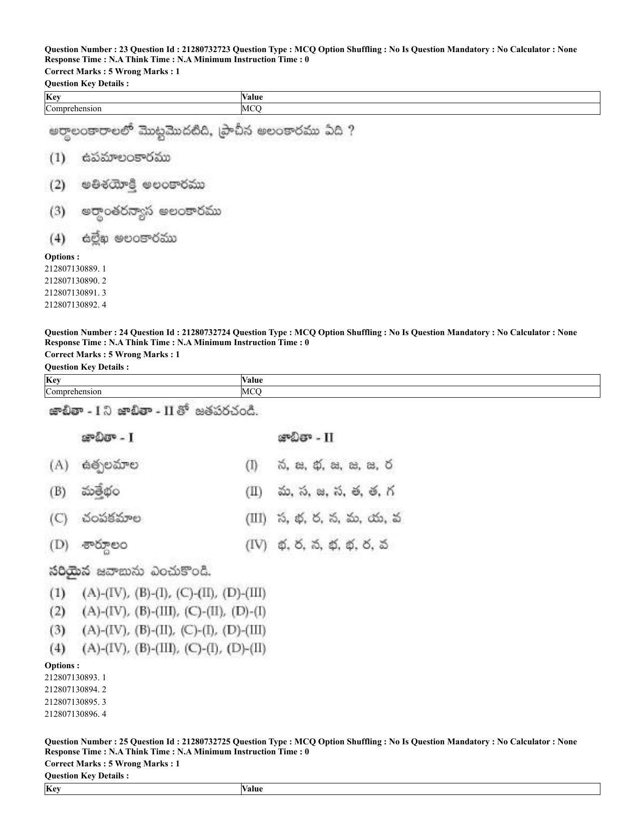CUET 2023 English Telugu Shift 3 Question Papers - Page 23
