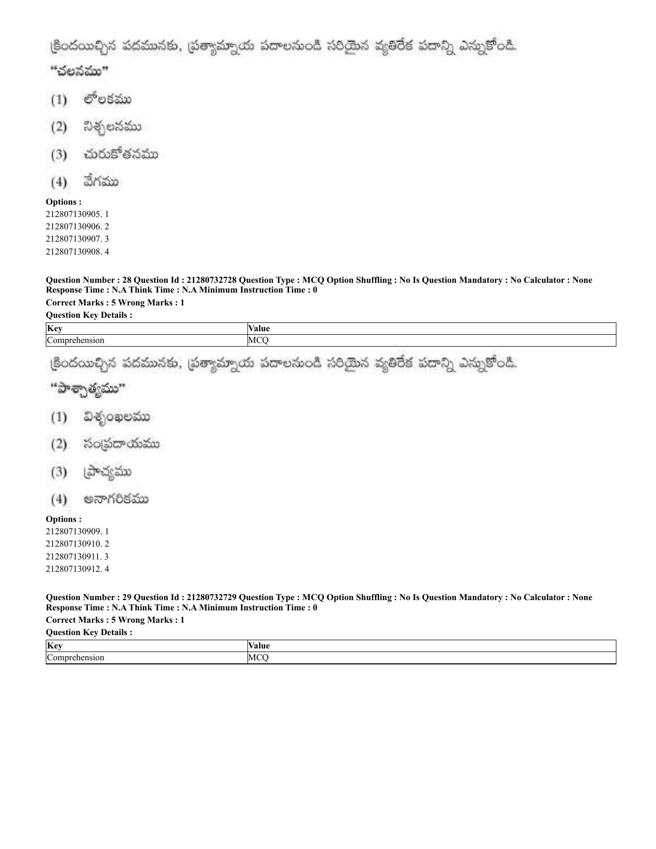 CUET 2023 English Telugu Shift 3 Question Papers - Page 25