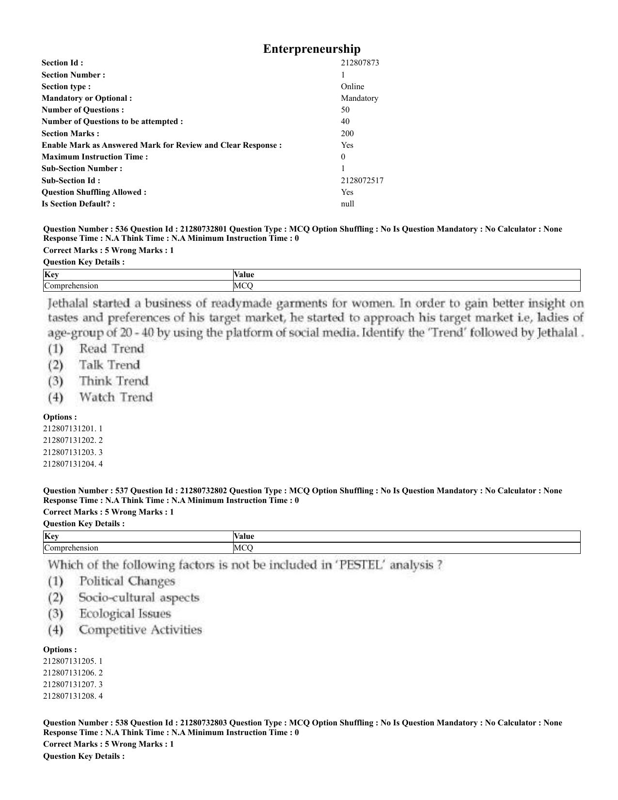 CUET 2023 English Telugu Shift 3 Question Papers - Page 275