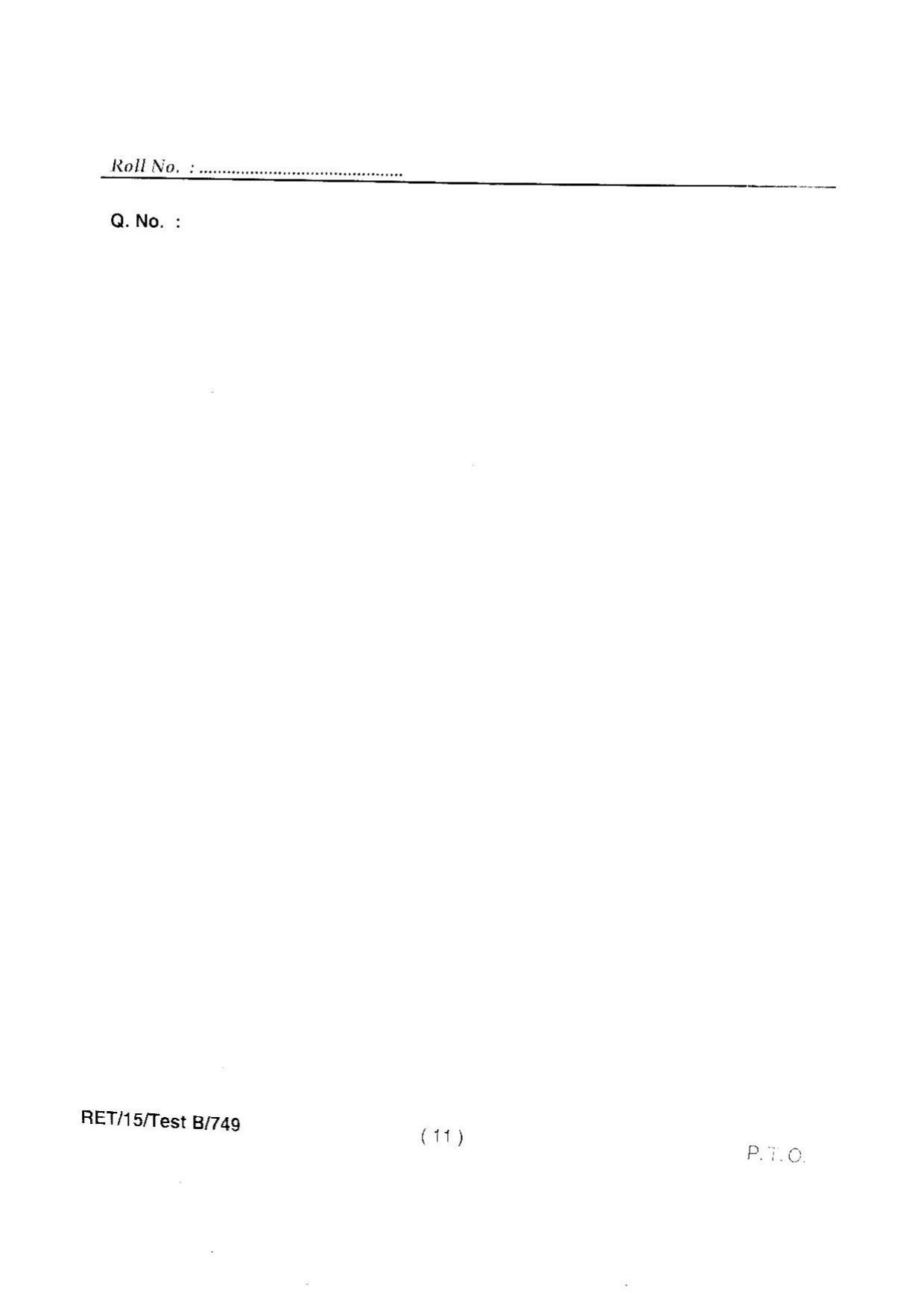BHU RET PLANT PHYSIOLOGY 2015 Question Paper - Page 13