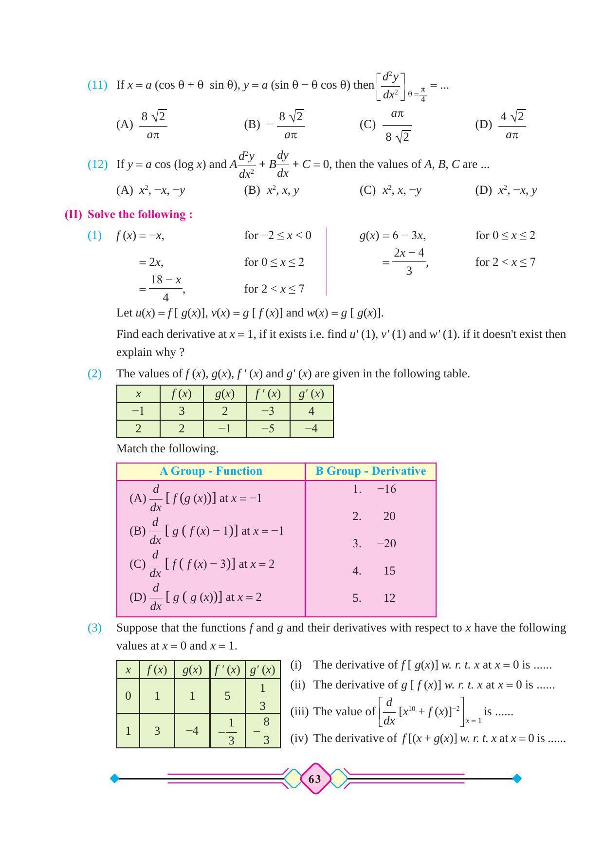 Maharashtra Board Class 12 Maths (Part 2) Textbook - Page 73