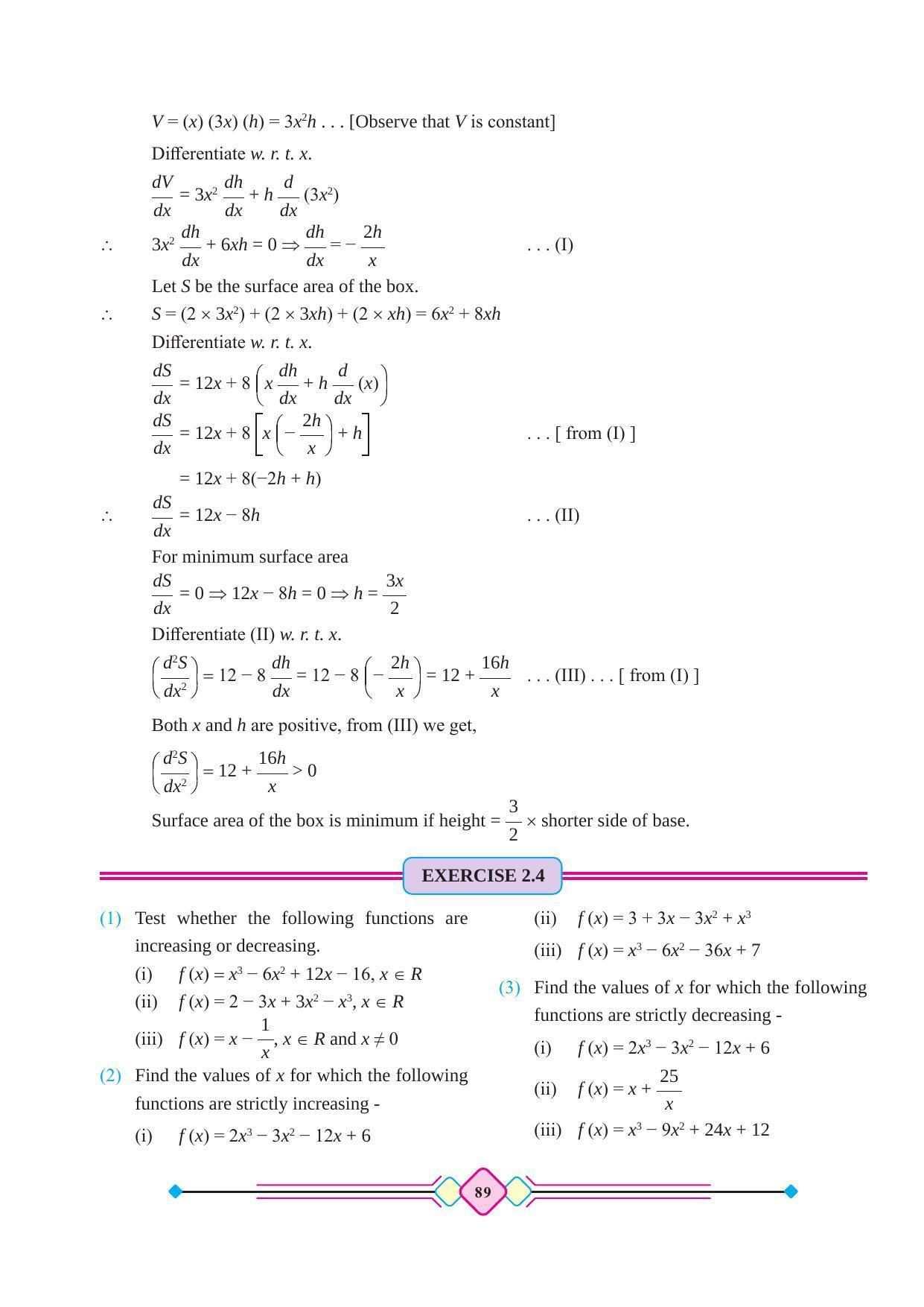 Maharashtra Board Class 12 Maths (Part 2) Textbook - Page 99