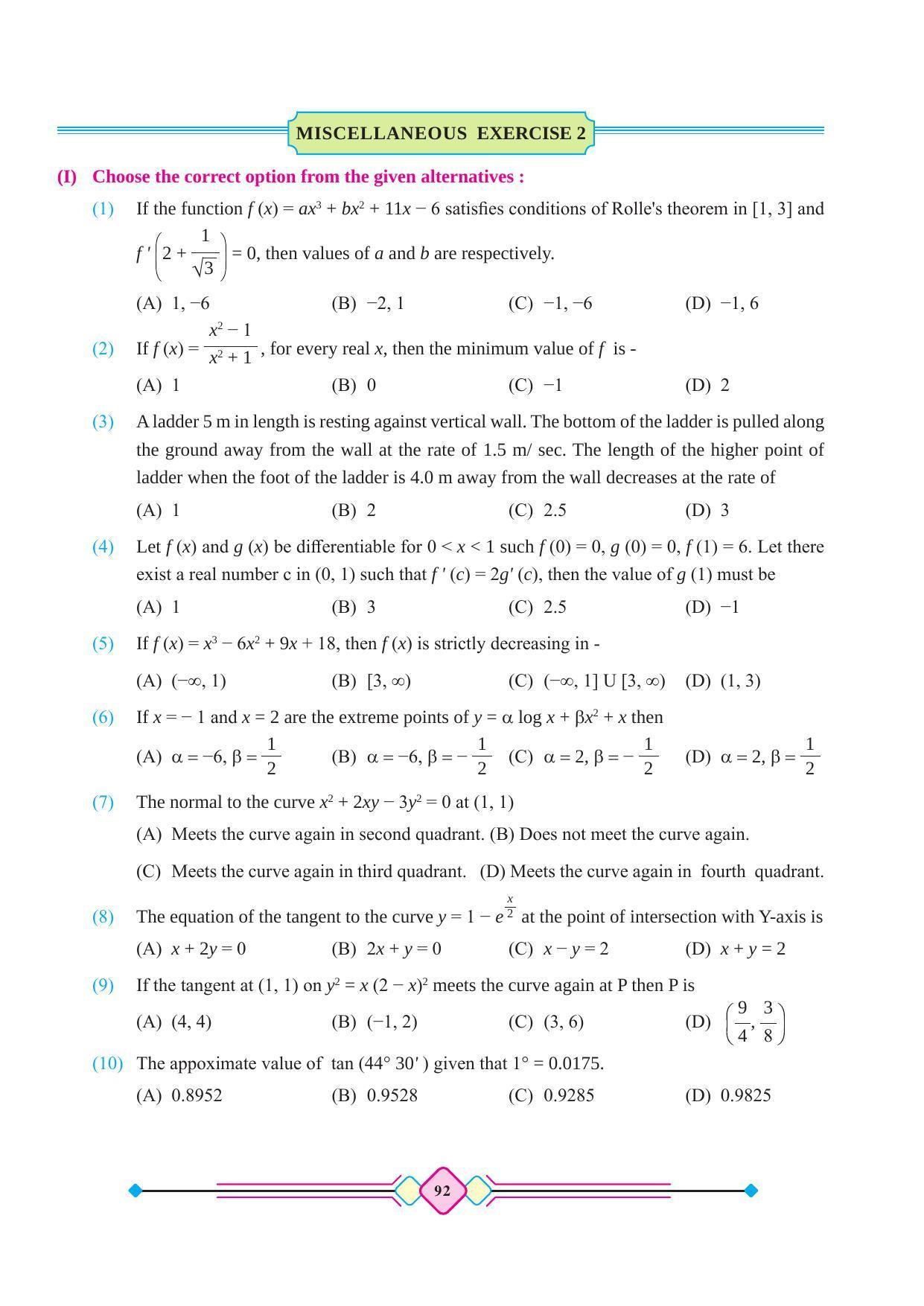 Maharashtra Board Class 12 Maths (Part 2) Textbook - Page 102