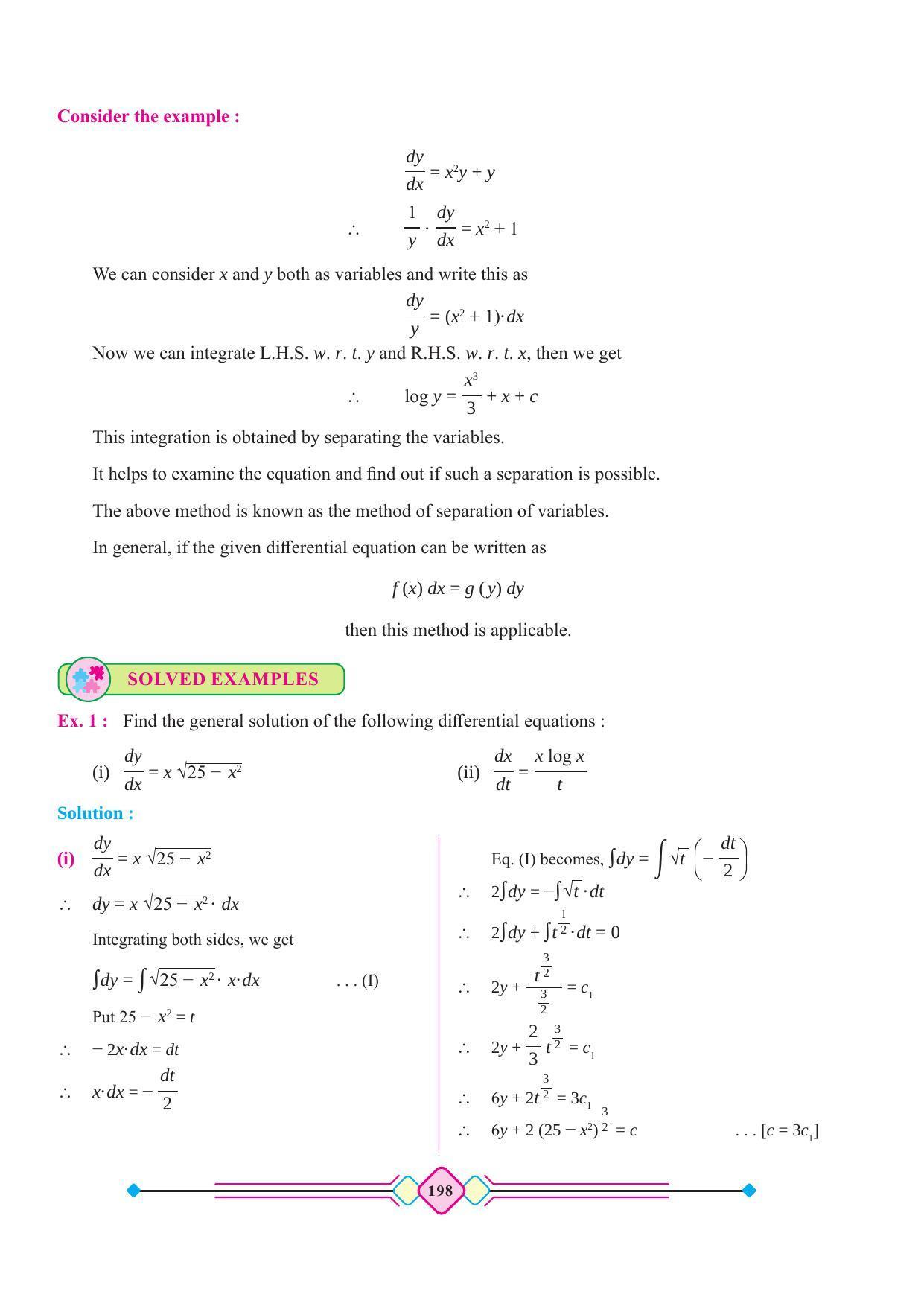 Maharashtra Board Class 12 Maths (Part 2) Textbook - Page 208