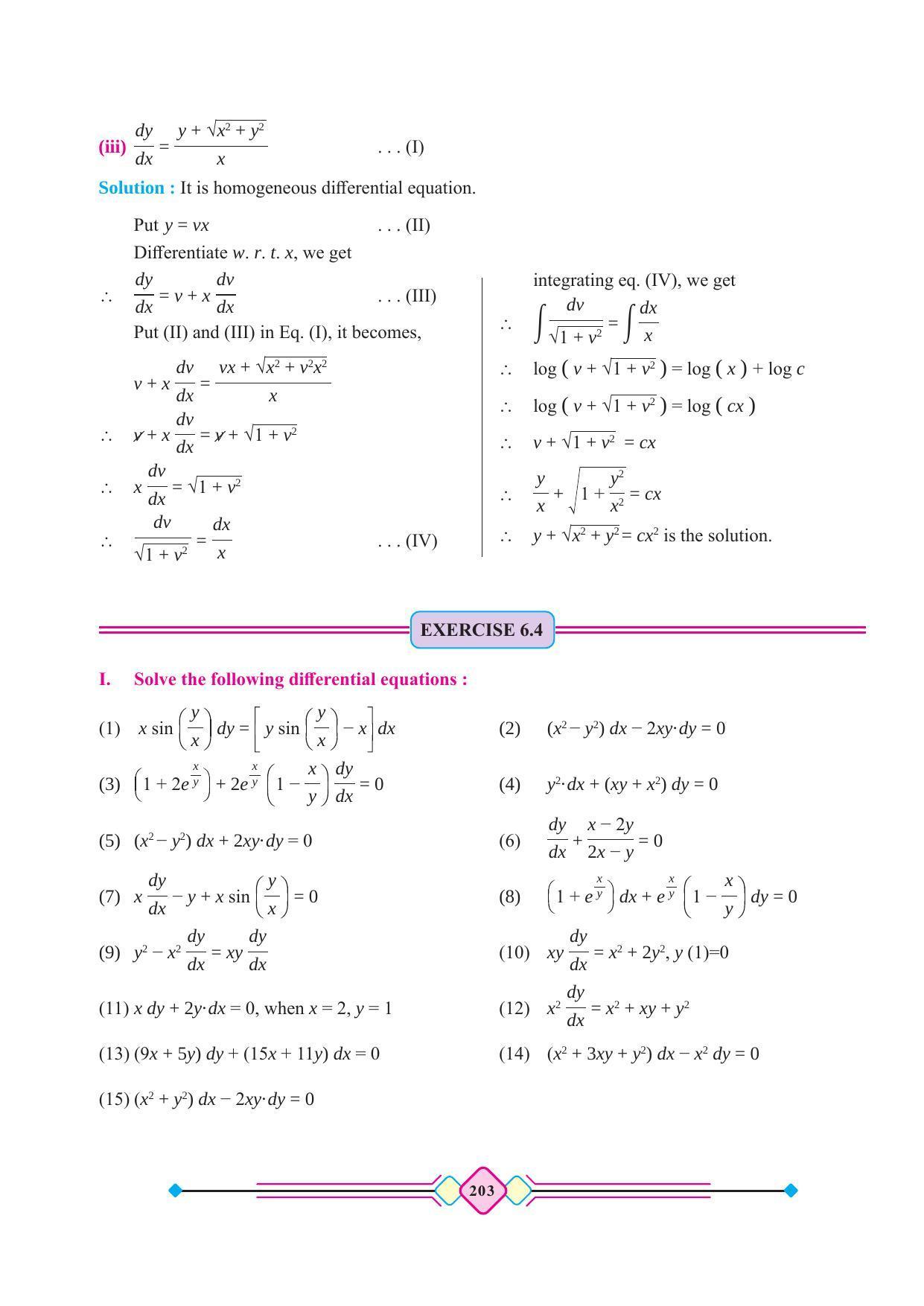 Maharashtra Board Class 12 Maths (Part 2) Textbook - Page 213