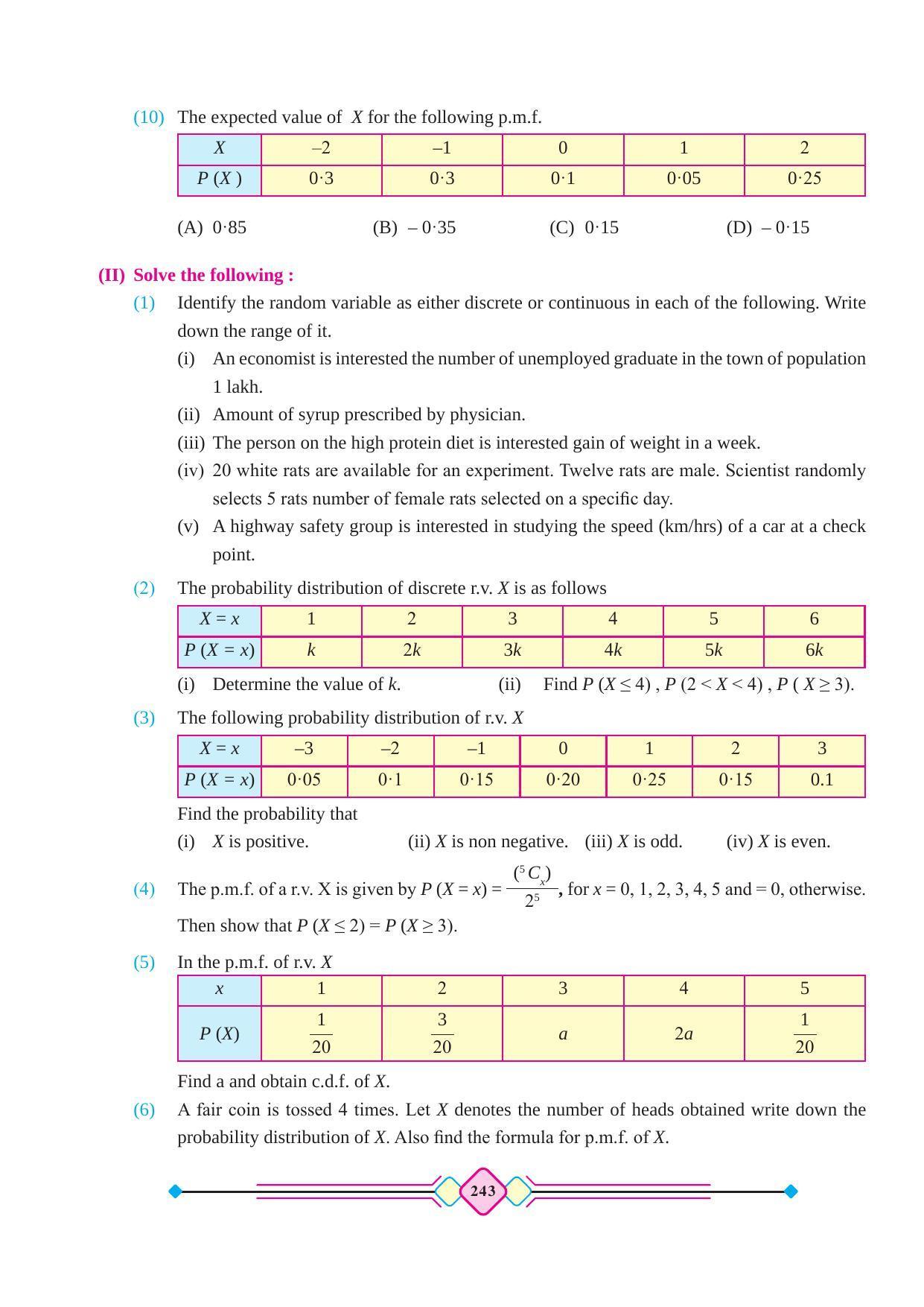 Maharashtra Board Class 12 Maths (Part 2) Textbook - Page 253