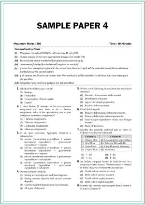 CUET UG Economics Sample Paper 4