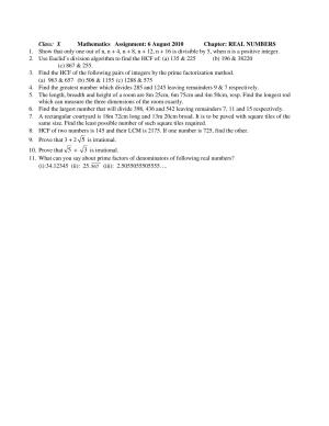 CBSE Worksheets for Class 10 Maths Real Numbers Assignment 10