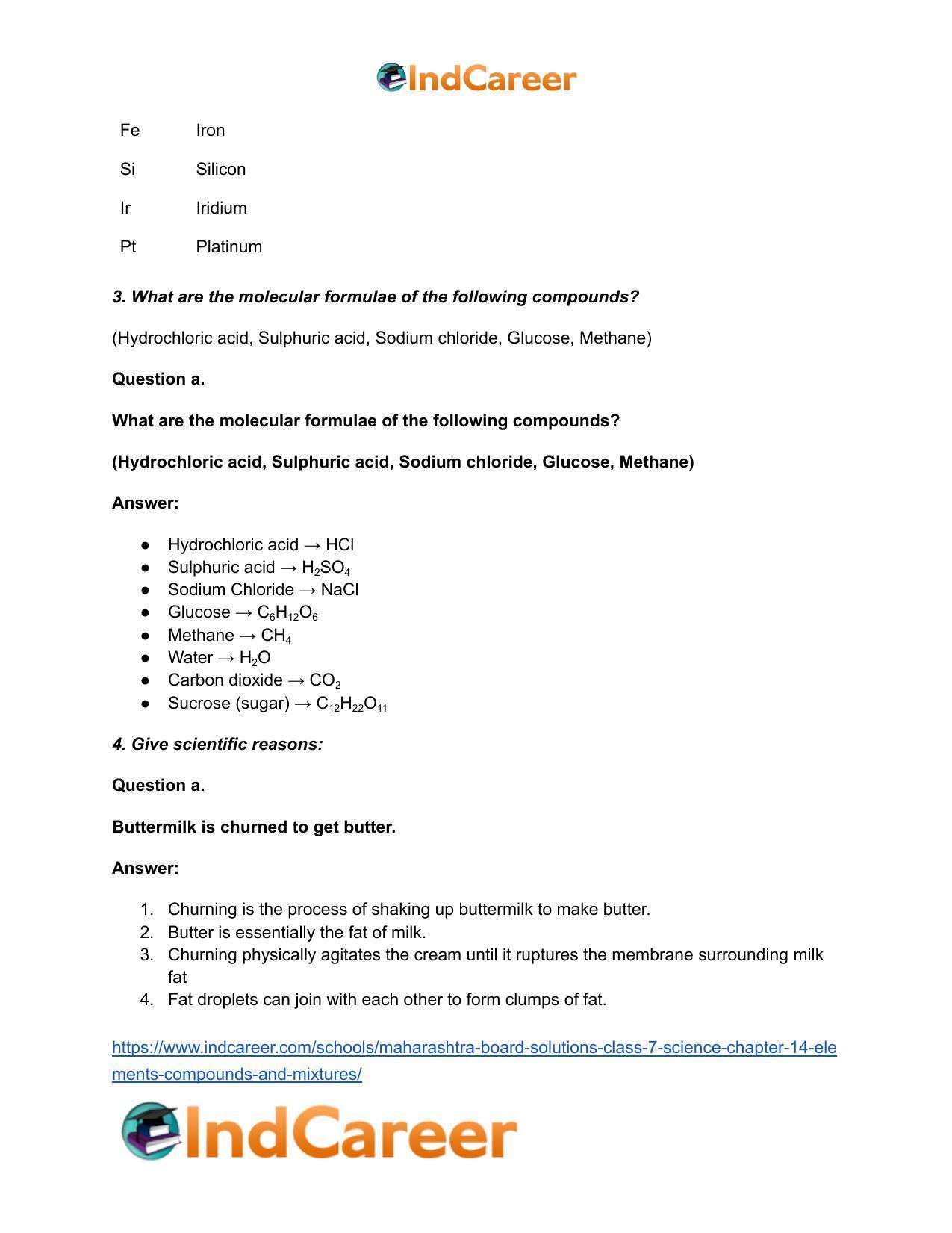Maharashtra Board Solutions Class 7-Science: Chapter 14- Elements, Compounds and Mixtures - Page 4