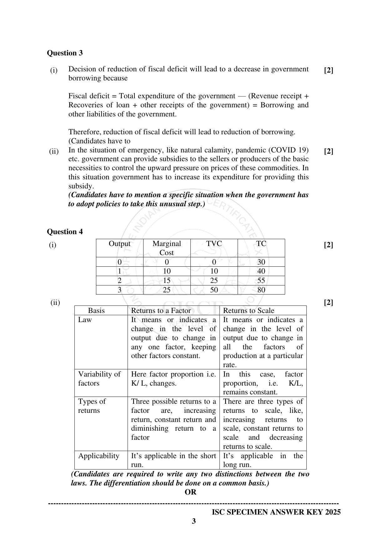 ISC Class 12 2025 ECONOMICS (SQP & AK) Specimen Paper - Page 12