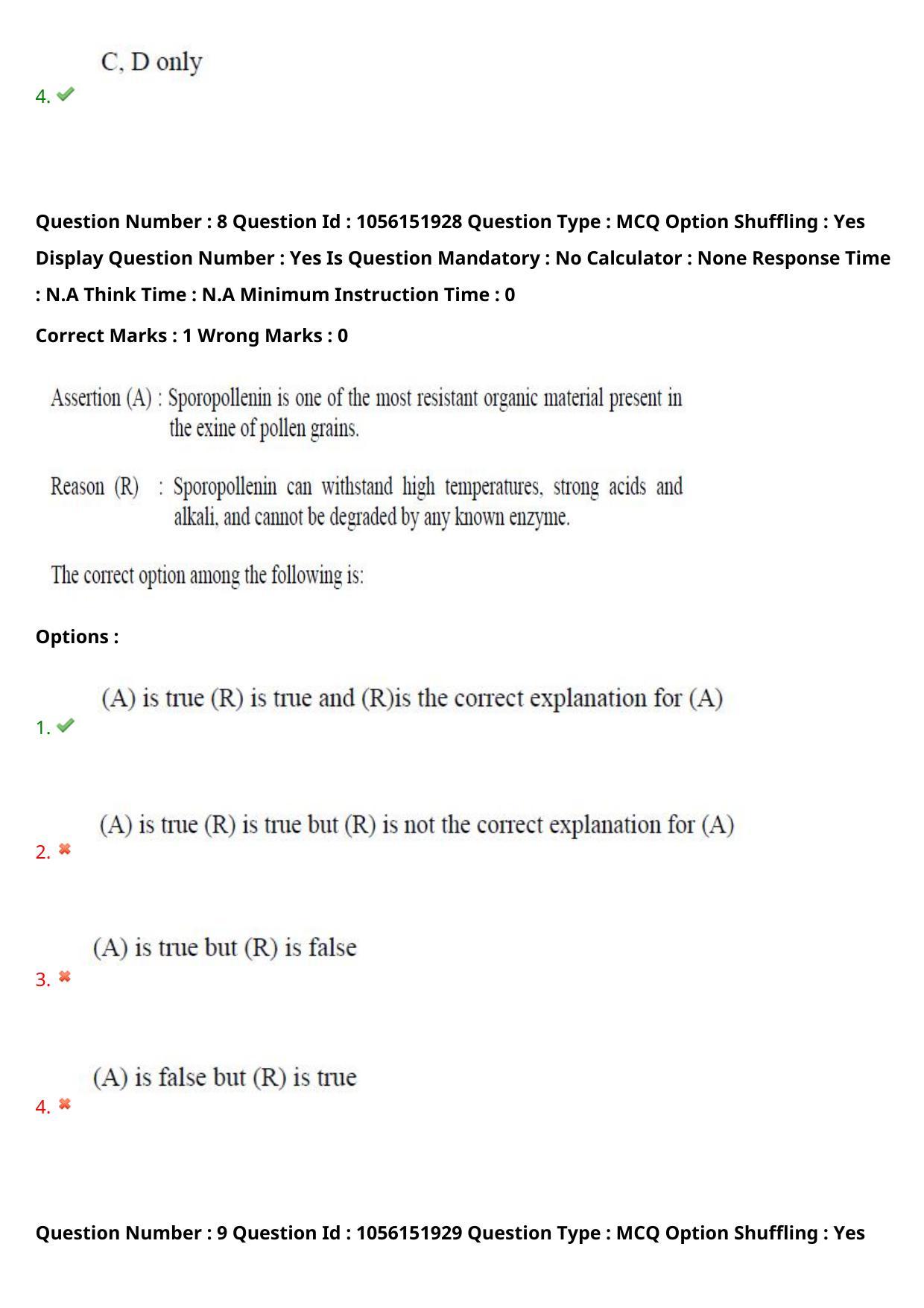 TS EAMCET 2022 Agriculture and Medical  Question Paper with Key (31 July 2022 Forenoon (English )) - Page 9