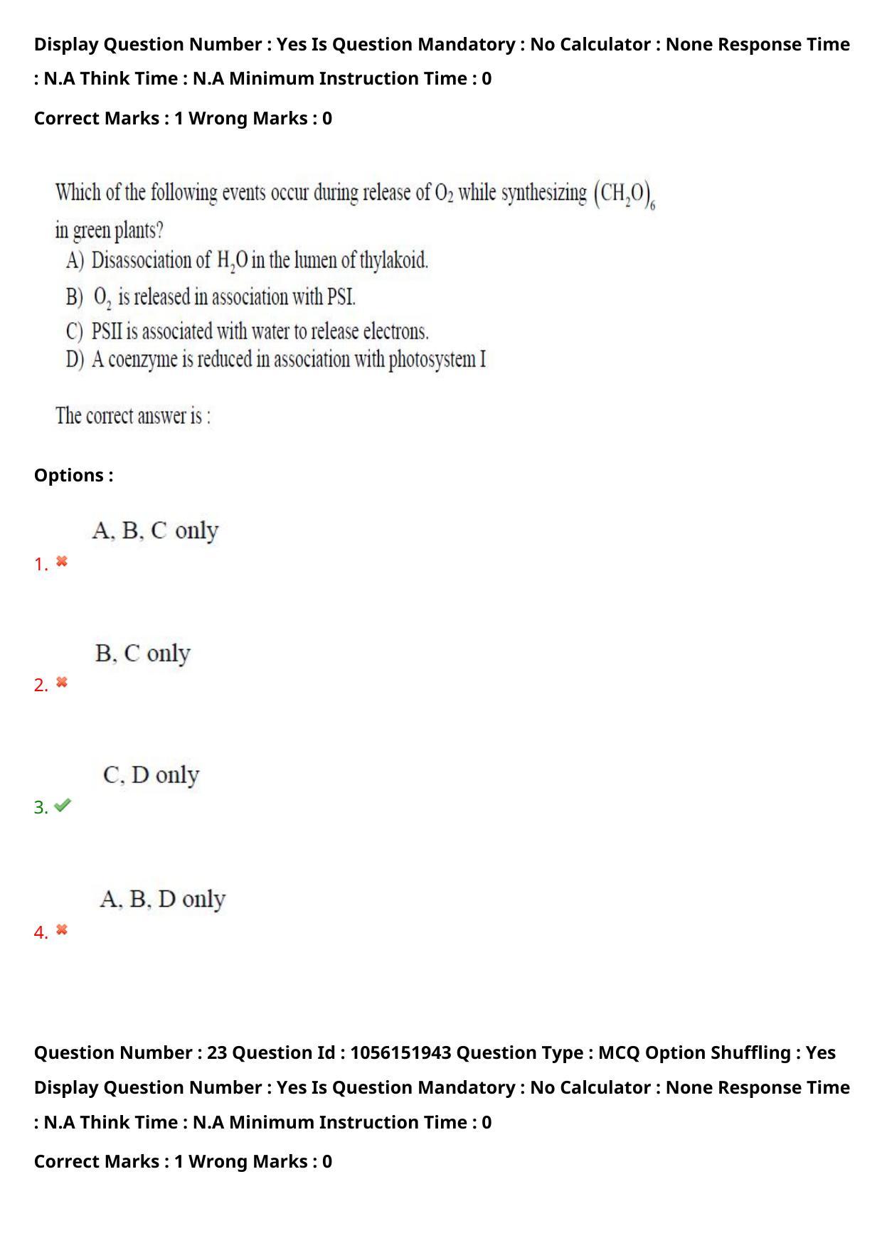 TS EAMCET 2022 Agriculture and Medical  Question Paper with Key (31 July 2022 Forenoon (English )) - Page 22