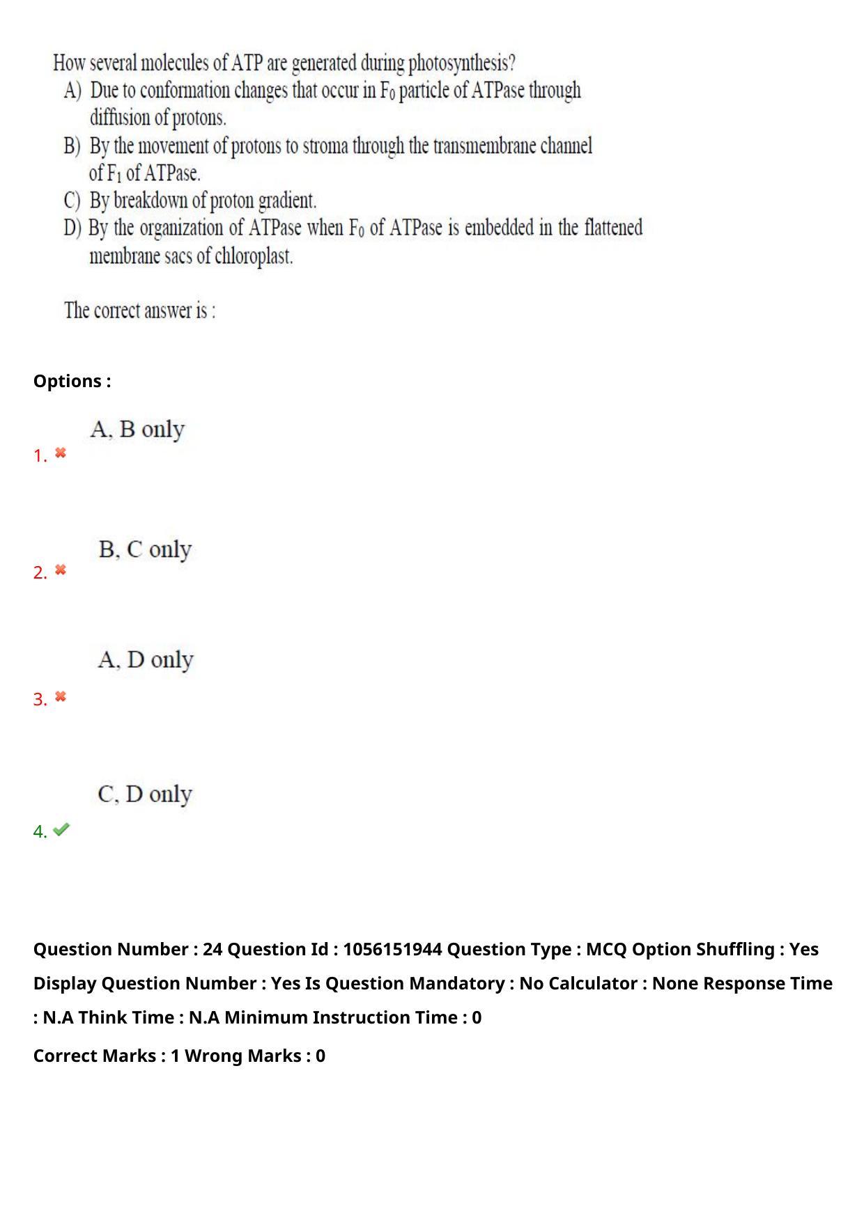 TS EAMCET 2022 Agriculture and Medical  Question Paper with Key (31 July 2022 Forenoon (English )) - Page 23