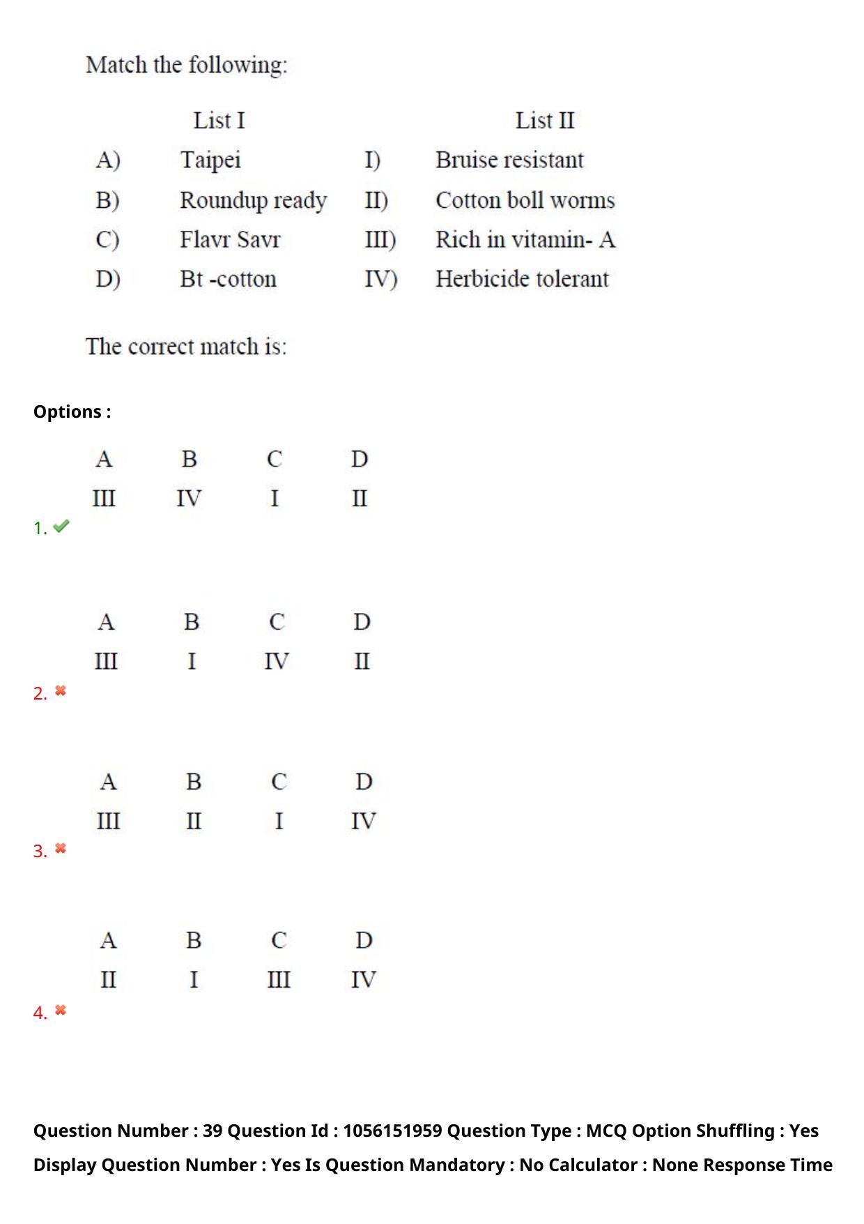 TS EAMCET 2022 Agriculture and Medical  Question Paper with Key (31 July 2022 Forenoon (English )) - Page 36