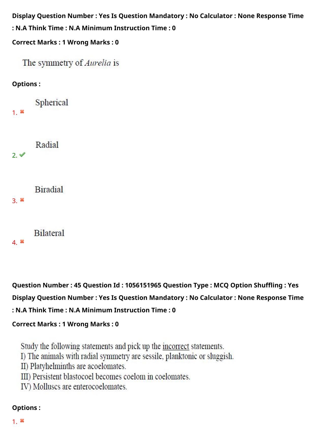 TS EAMCET 2022 Agriculture and Medical  Question Paper with Key (31 July 2022 Forenoon (English )) - Page 42