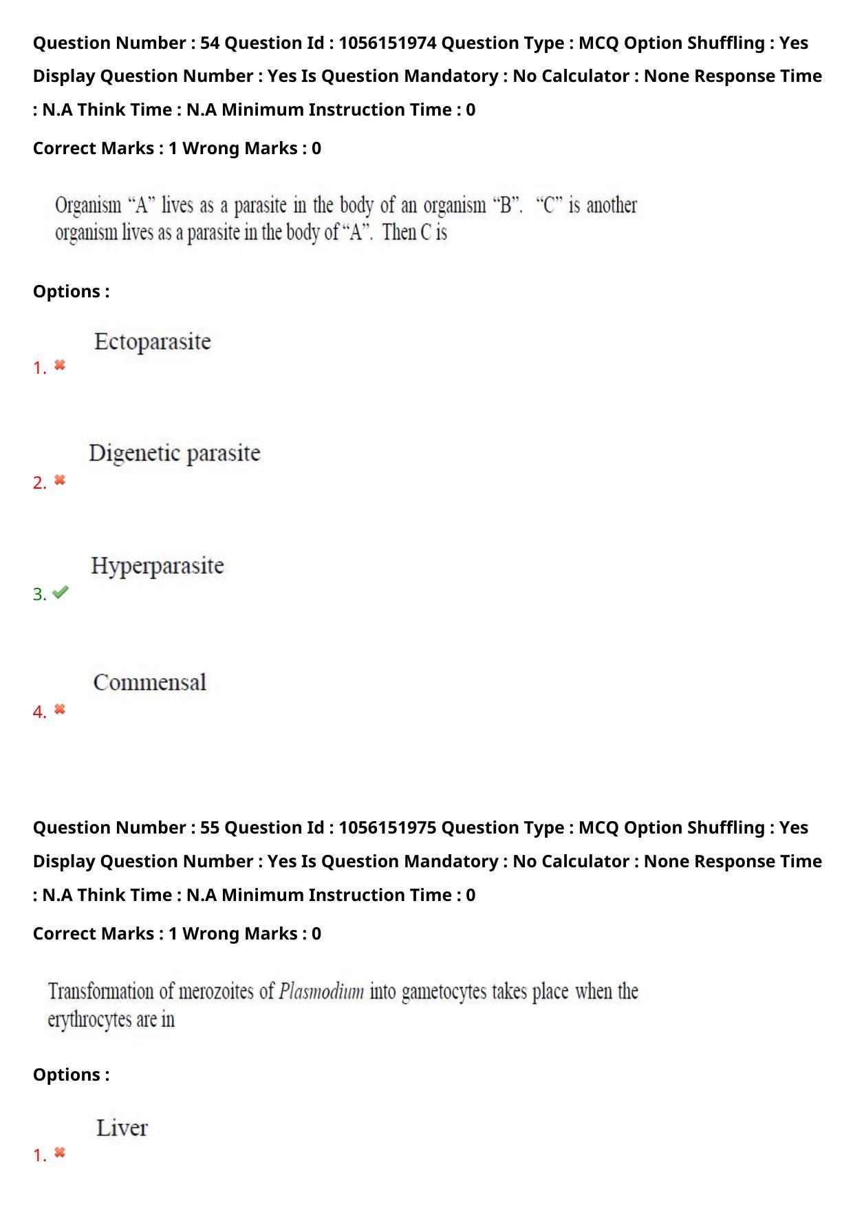 TS EAMCET 2022 Agriculture and Medical  Question Paper with Key (31 July 2022 Forenoon (English )) - Page 50