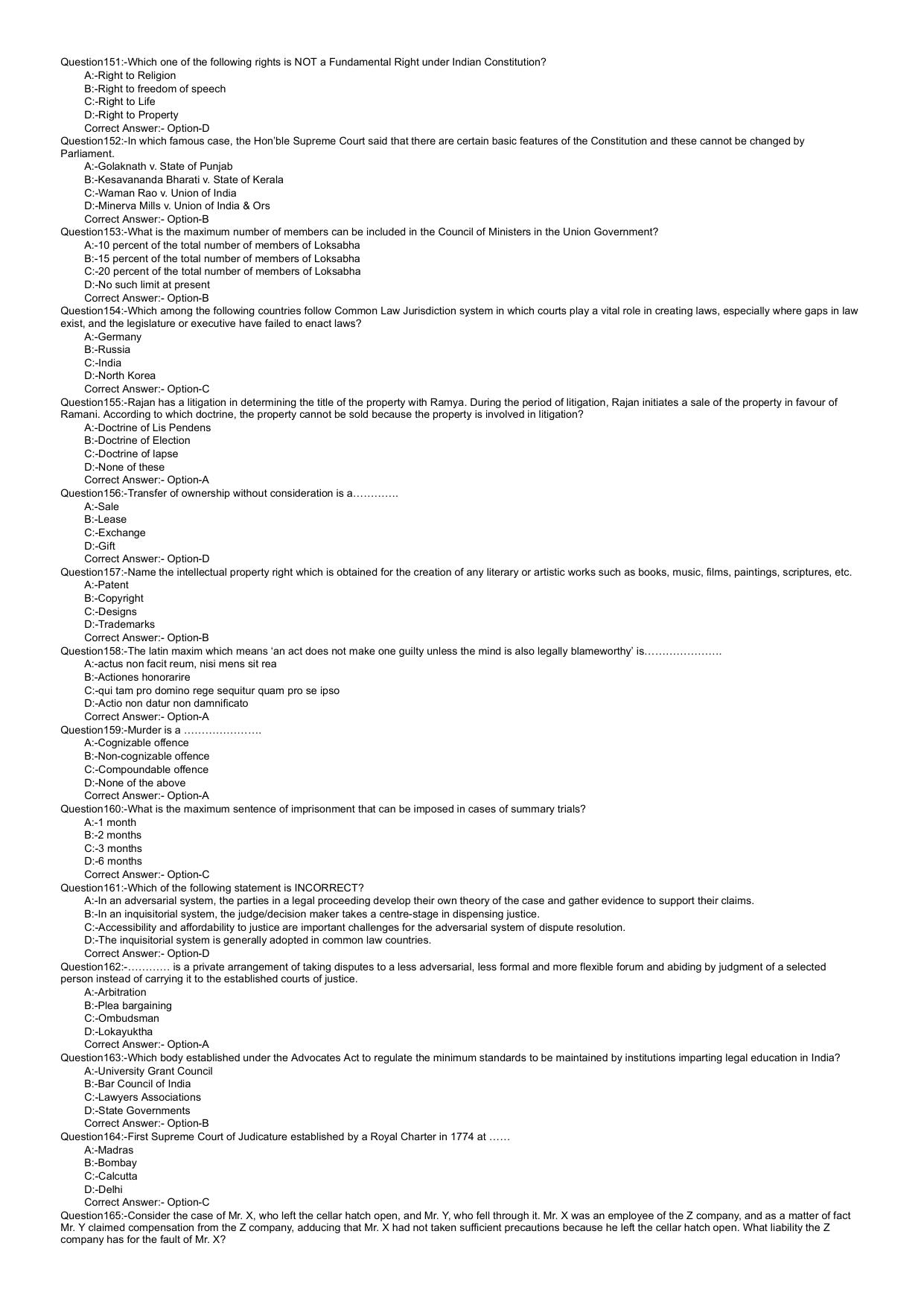 KLEE 5 Year LLB Exam 2022 Question Paper - Page 16