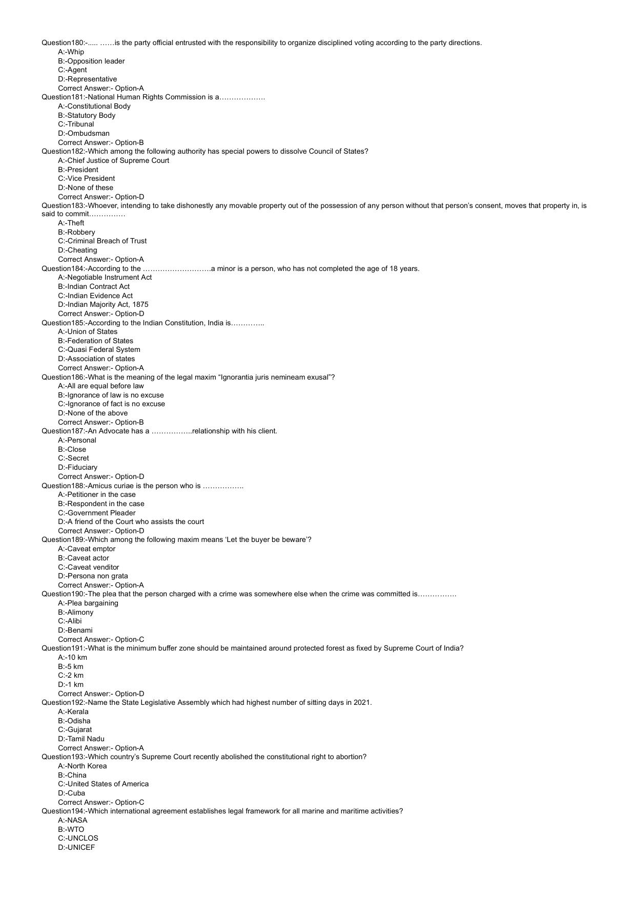 KLEE 5 Year LLB Exam 2022 Question Paper - Page 18