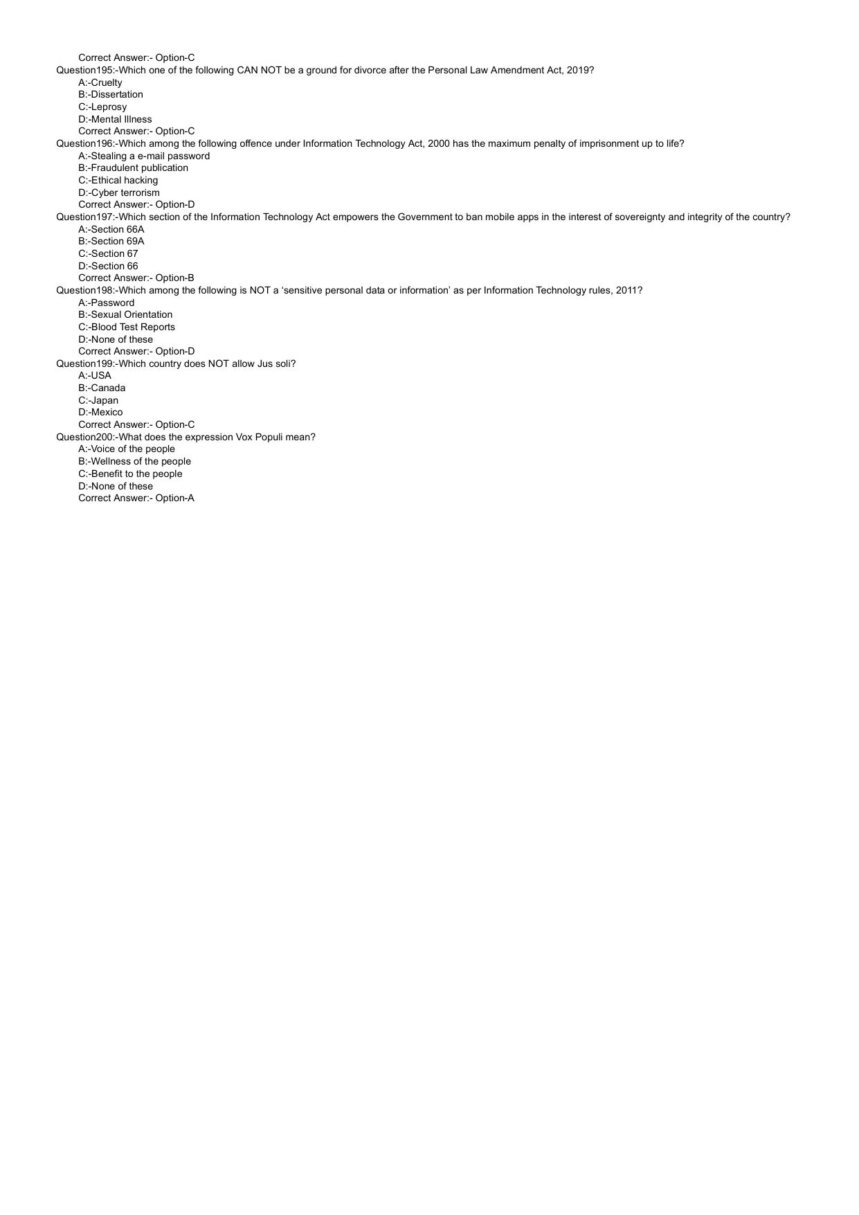 KLEE 5 Year LLB Exam 2022 Question Paper - Page 19