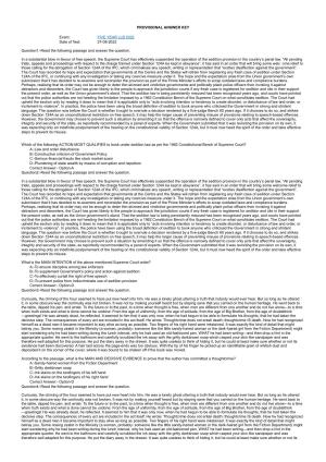 KLEE 5 Year LLB Exam 2022 Question Paper