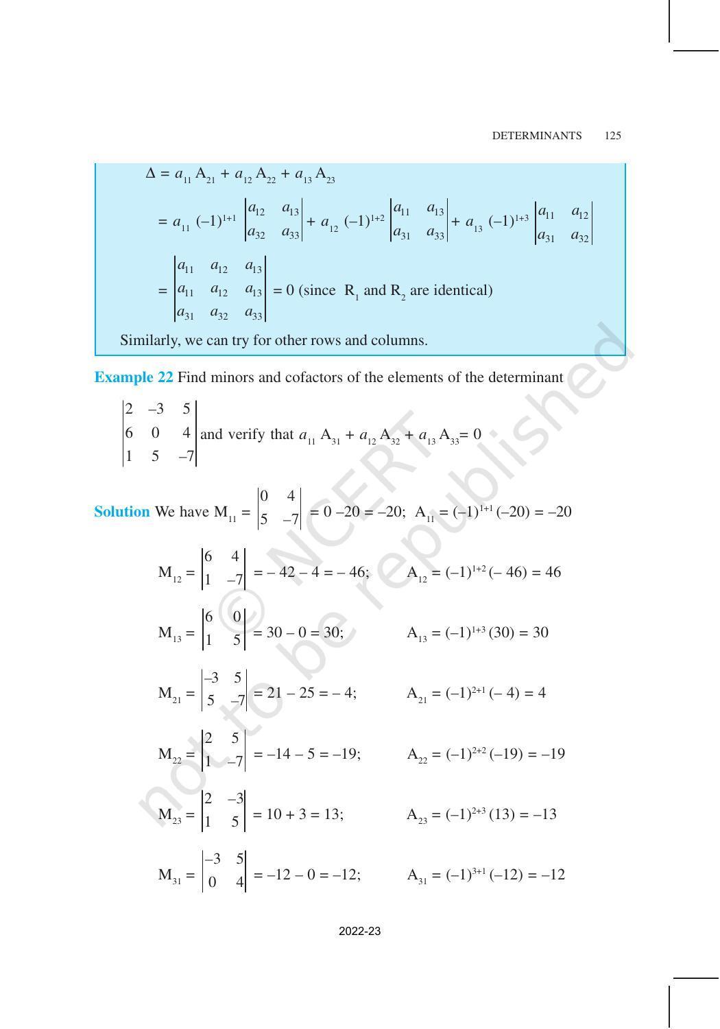 NCERT Book for Class 12 Maths Chapter 4 Determinants - Page 23