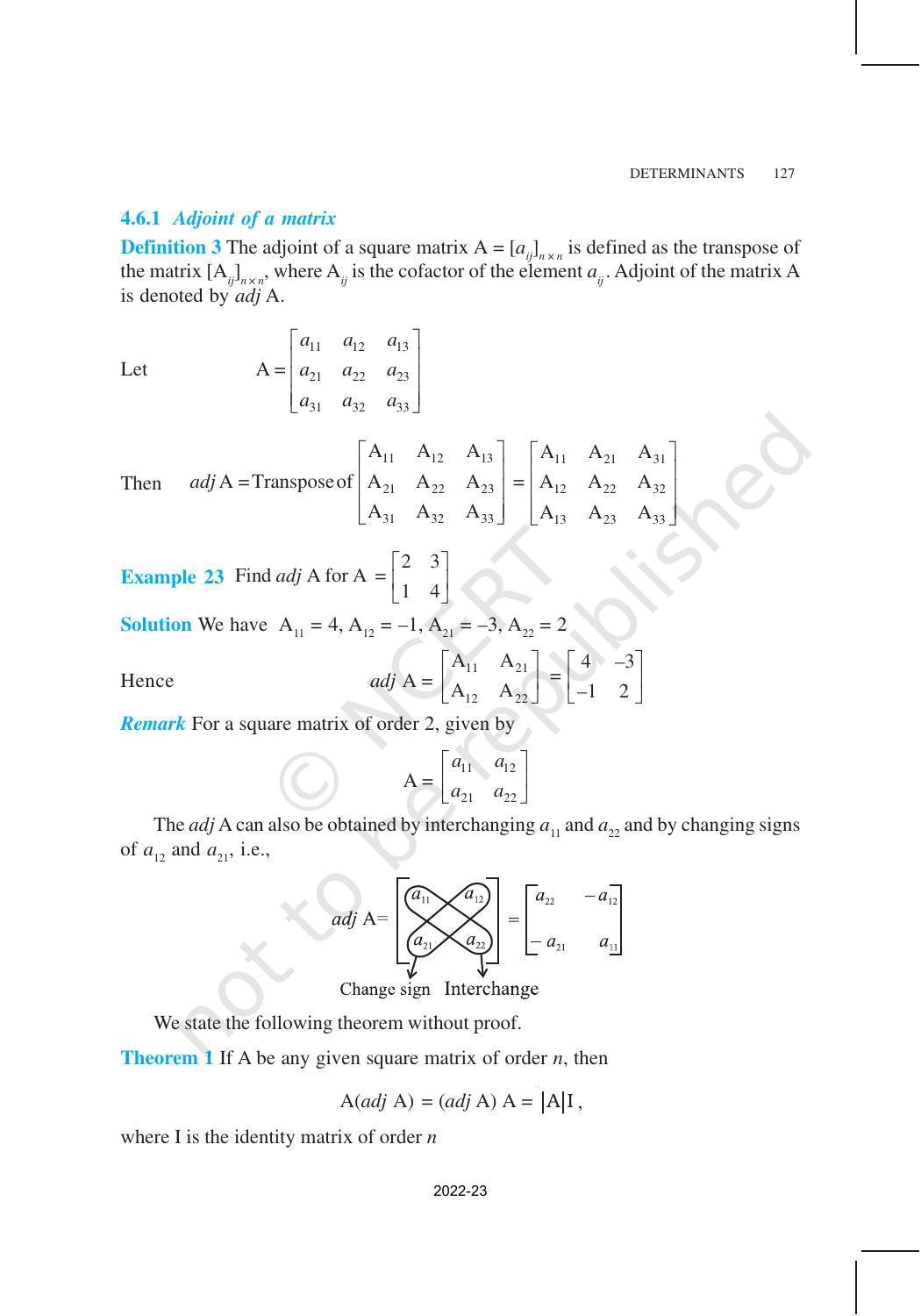 NCERT Book for Class 12 Maths Chapter 4 Determinants - Page 25