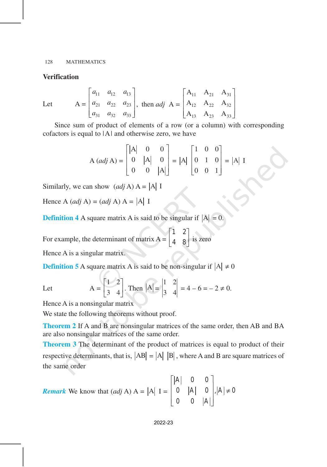 NCERT Book for Class 12 Maths Chapter 4 Determinants - Page 26