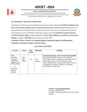 AP ADCET 2024 Syllabus