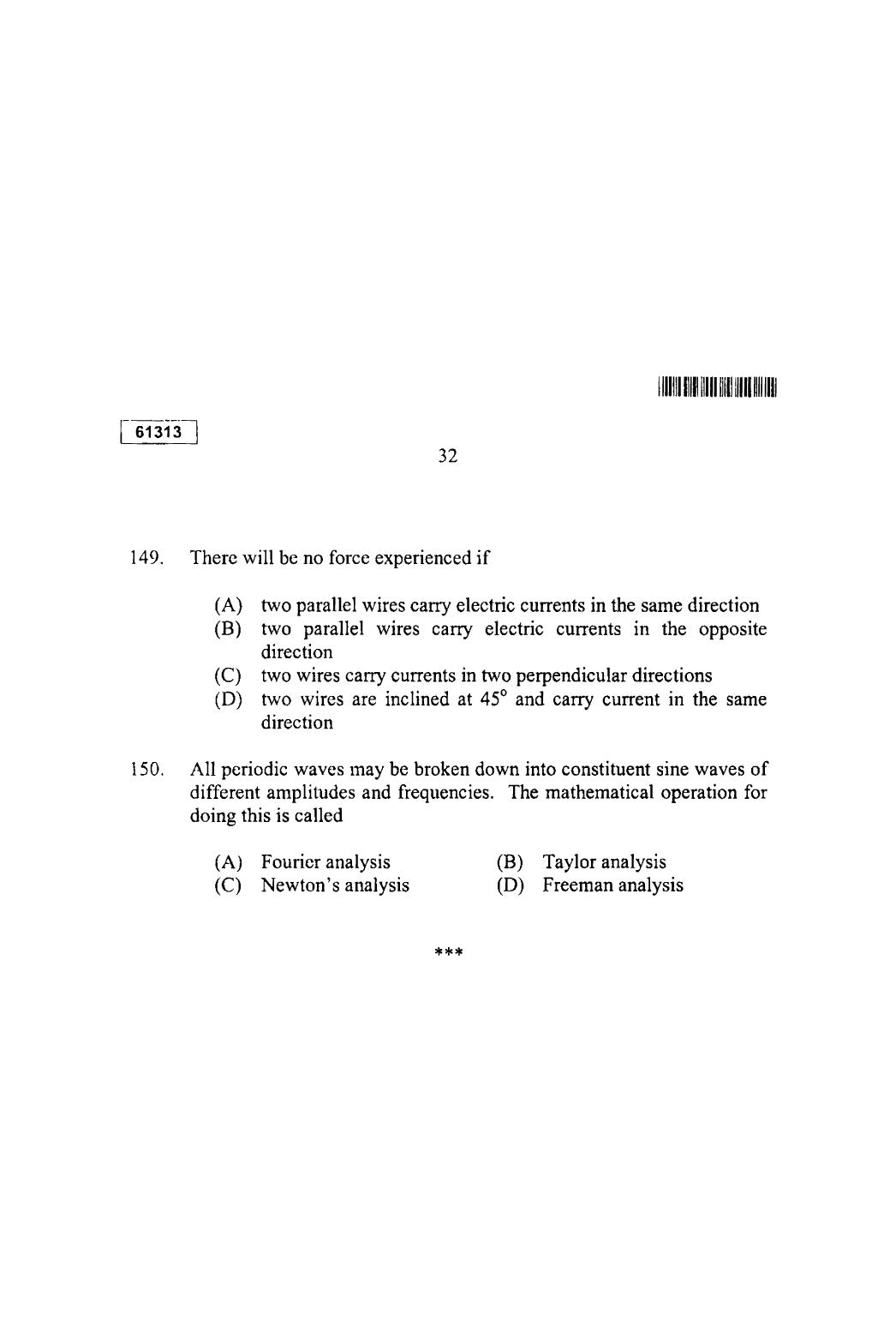 CUSAT CAT 2013 Physics Question Paper - Page 33