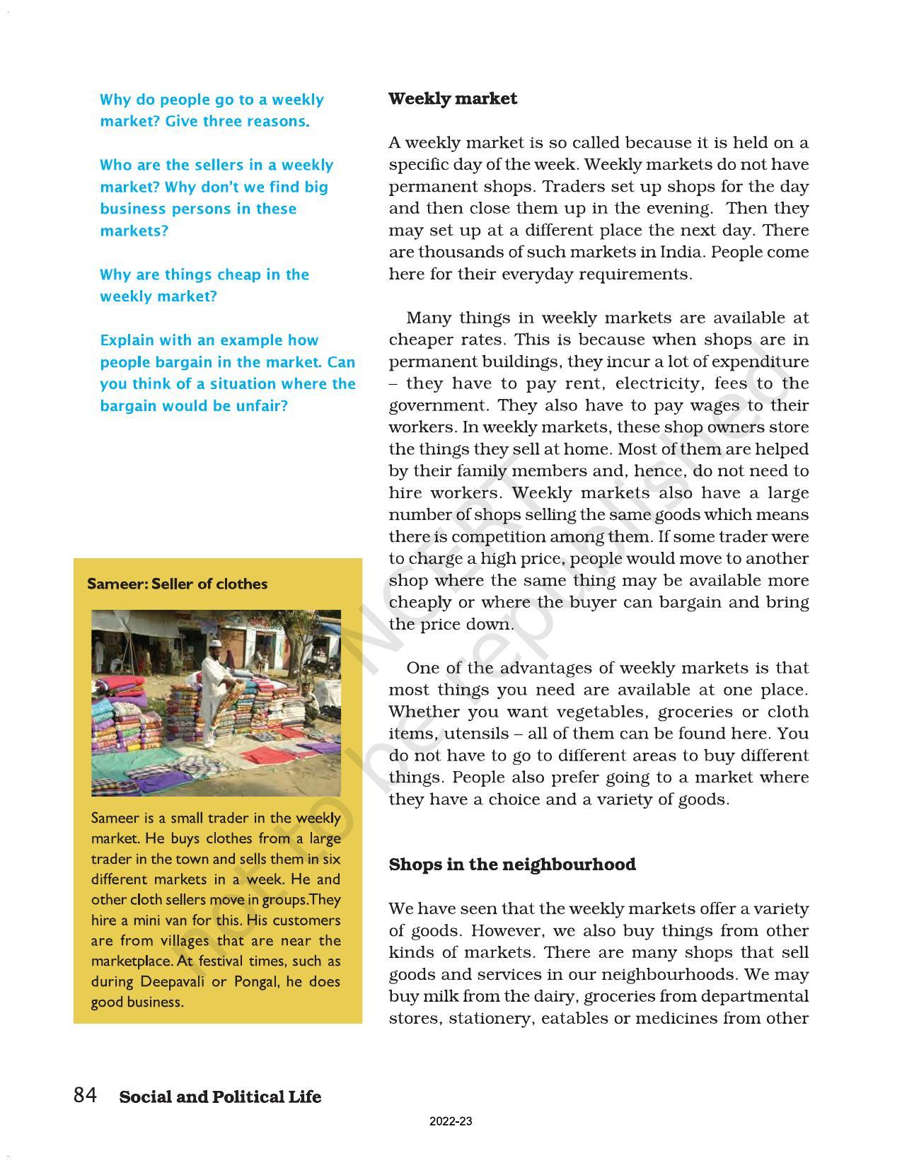 Ncert Book For Class 7 Social Science Civics Chapter 7 Markets Around Ncert Book For Class 7 Social Science Civics Chapter 7 Markets Around