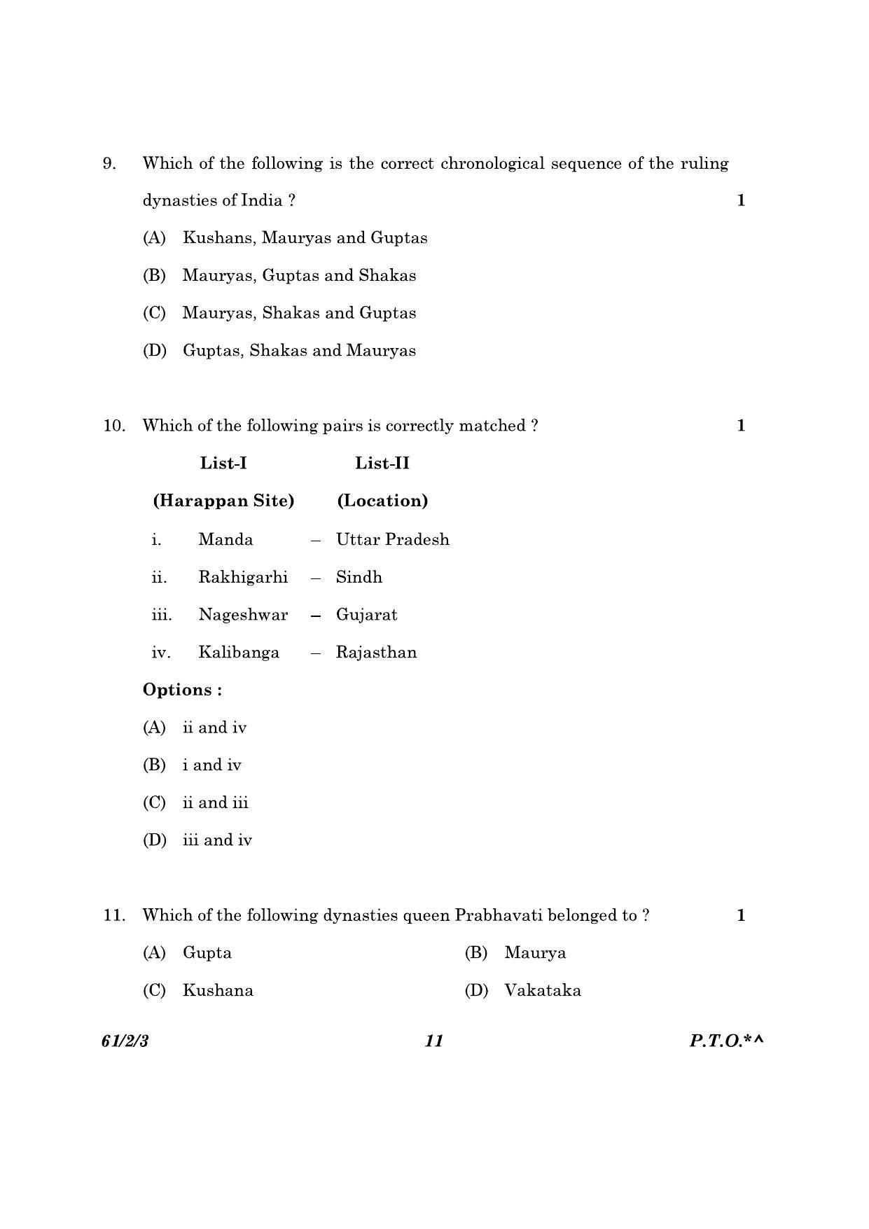 CBSE Class 12 61-2-3 History 2023 Question Paper - Page 11