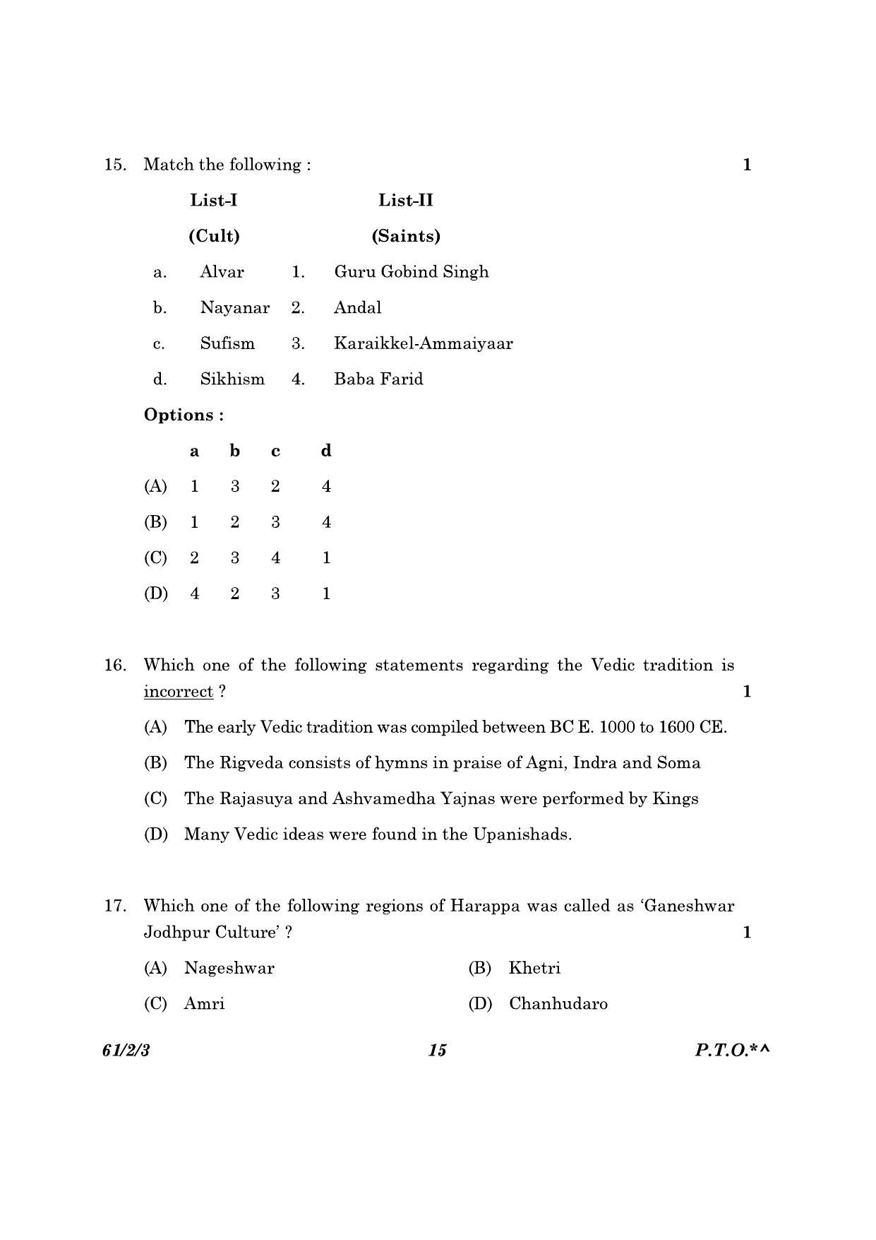 CBSE Class 12 61-2-3 History 2023 Question Paper - Page 15
