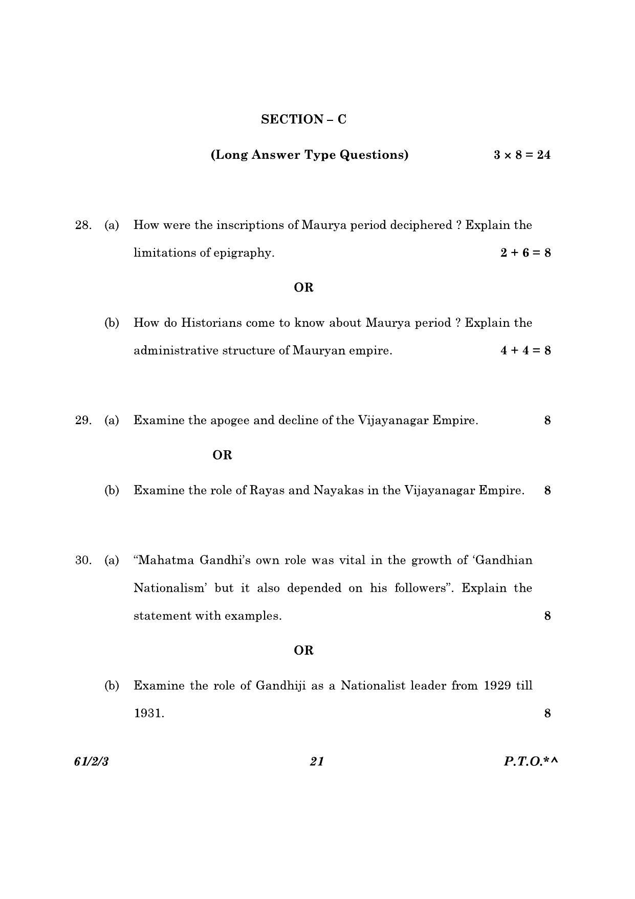 CBSE Class 12 61-2-3 History 2023 Question Paper - Page 21