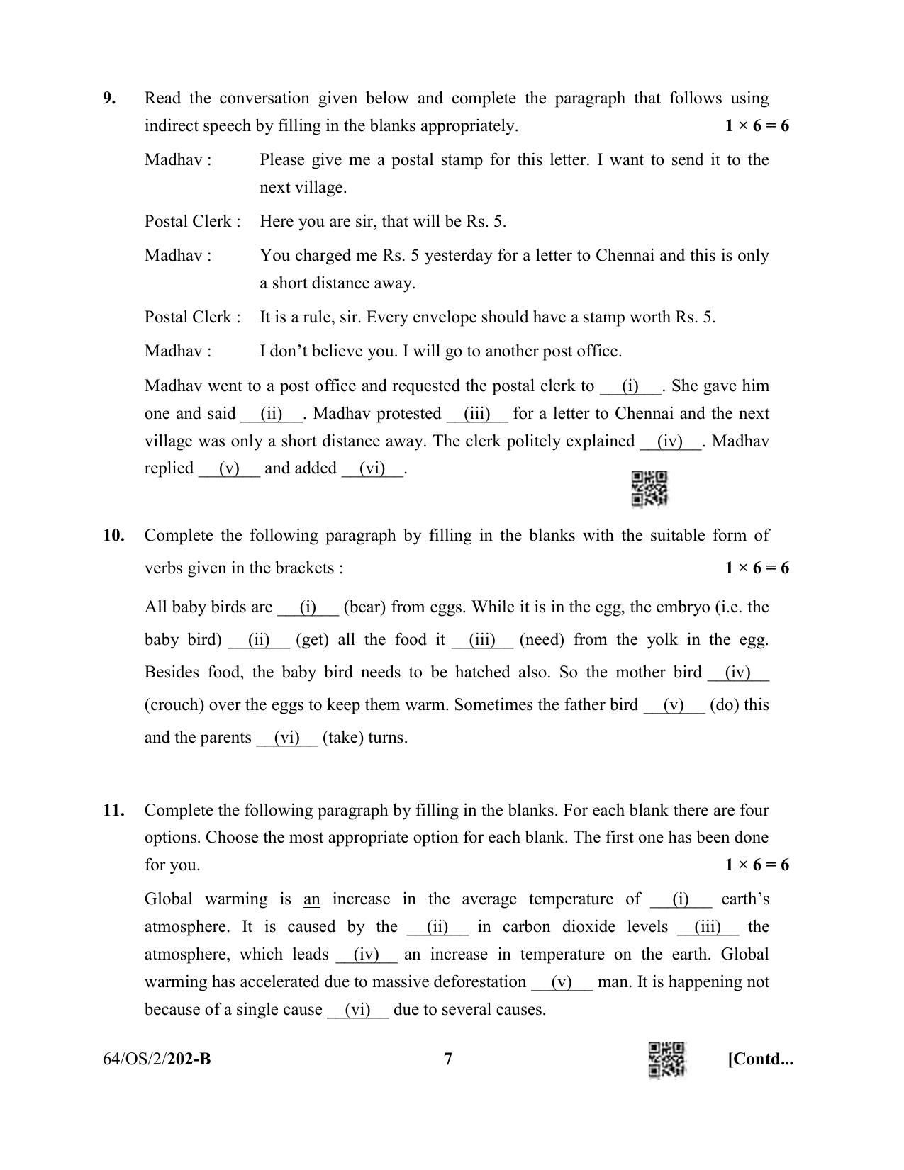 NIOS October 2022 Class 10 English Question Paper - Page 19